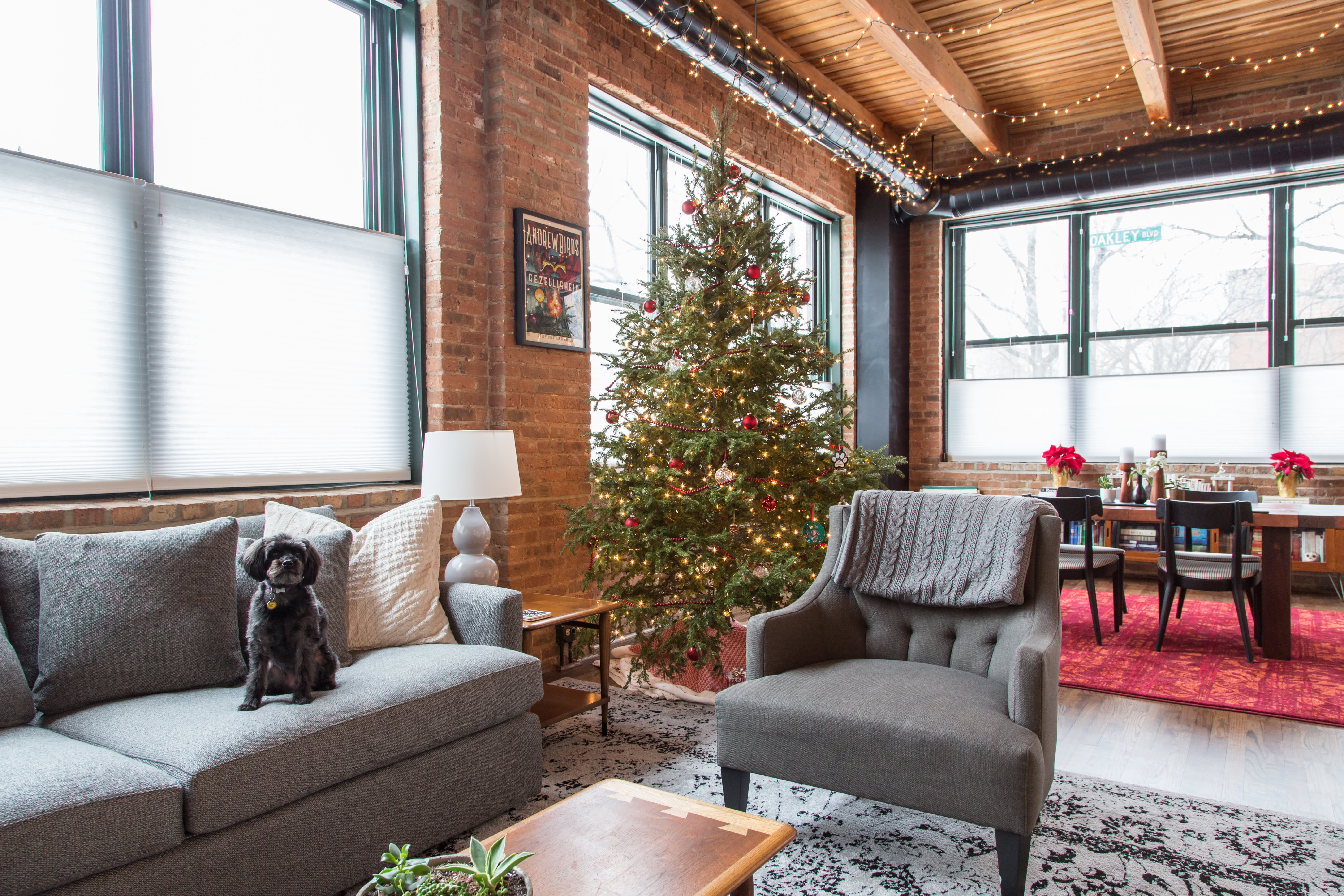 House Tour A Classic Chicago Loft Decorated for Christmas Apartment