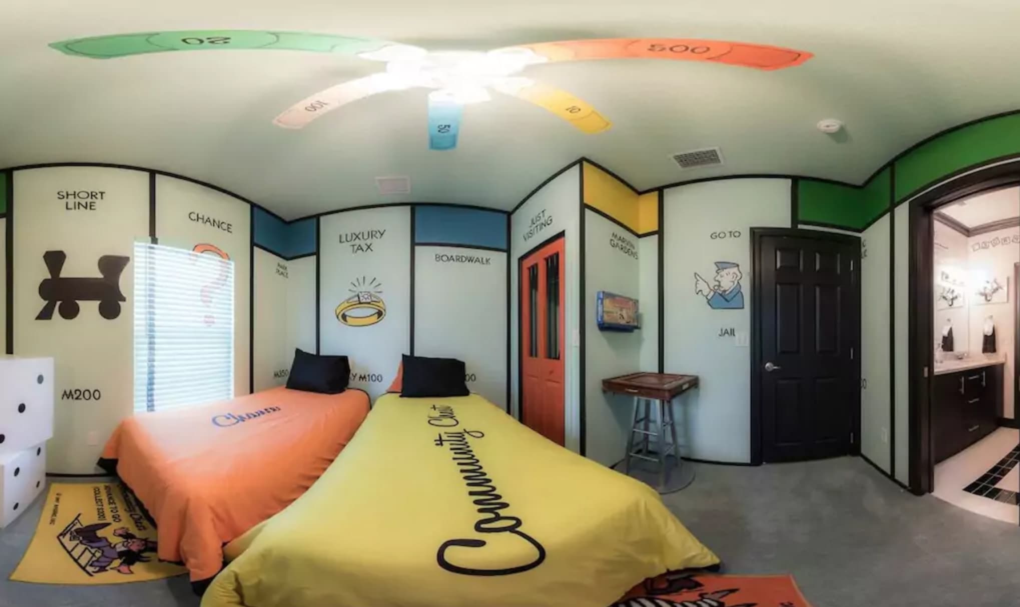 Board Game Themed Airbnb Photos Clue Monopoly Apartment