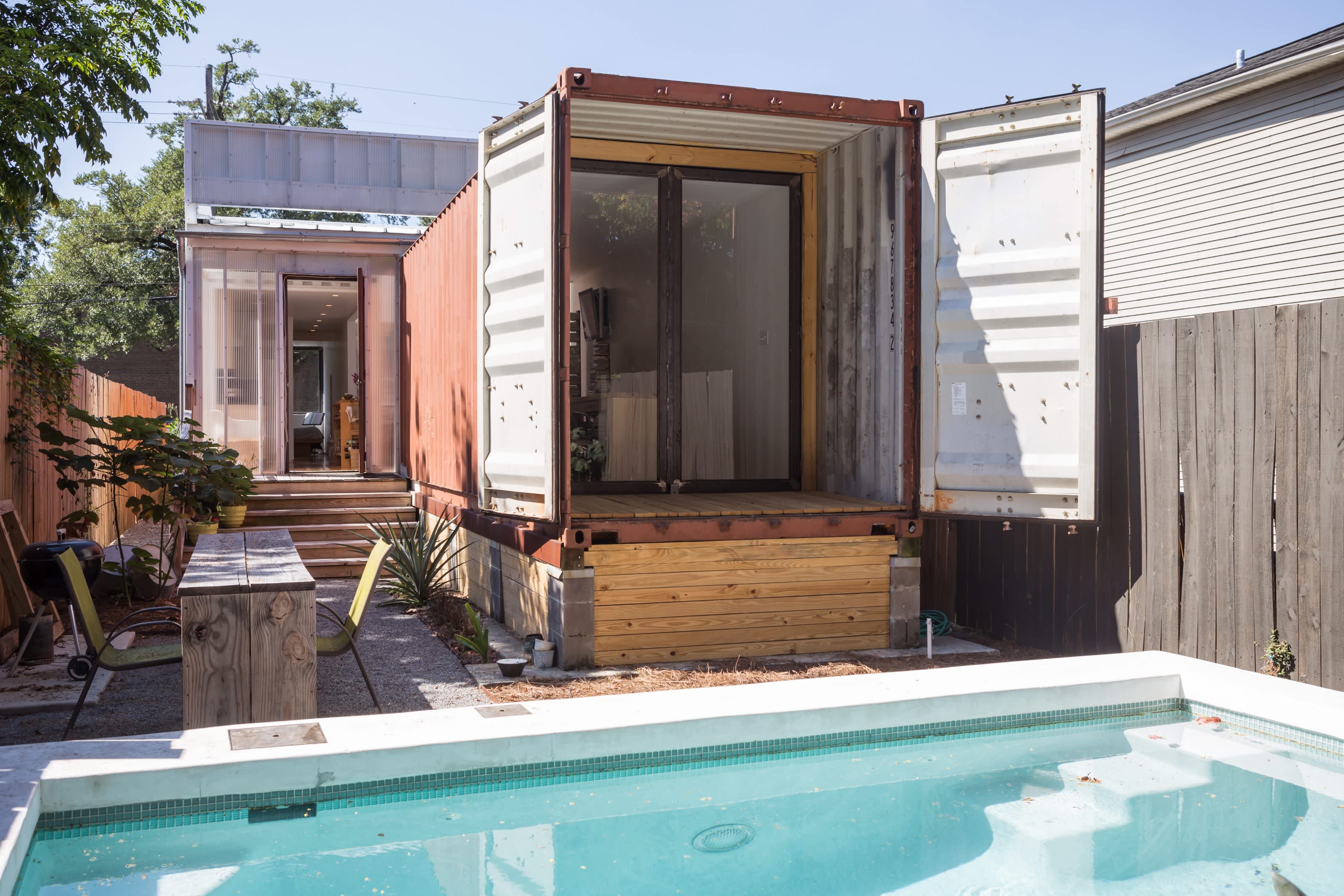 House Tour A Sleek Shipping Container New Orleans Home Apartment Therapy