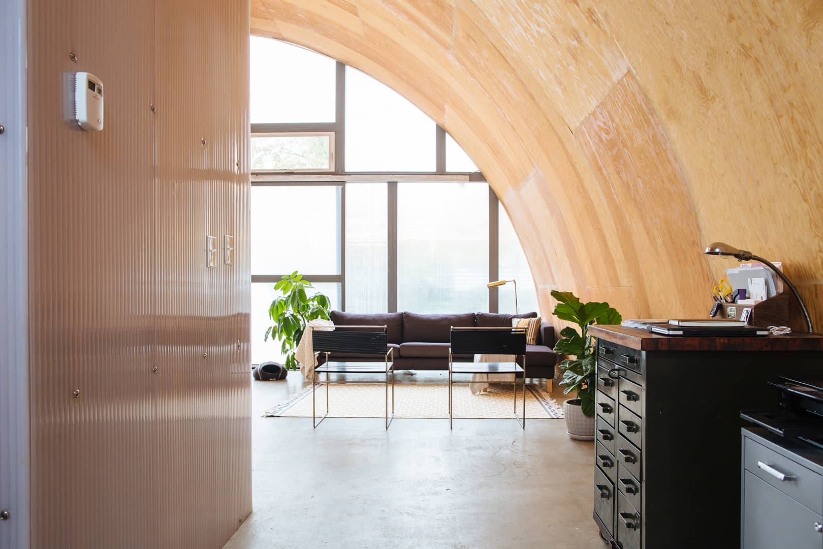 House Tour: A Modern, Minimal Quonset Hut Detroit Home | Apartment Therapy
