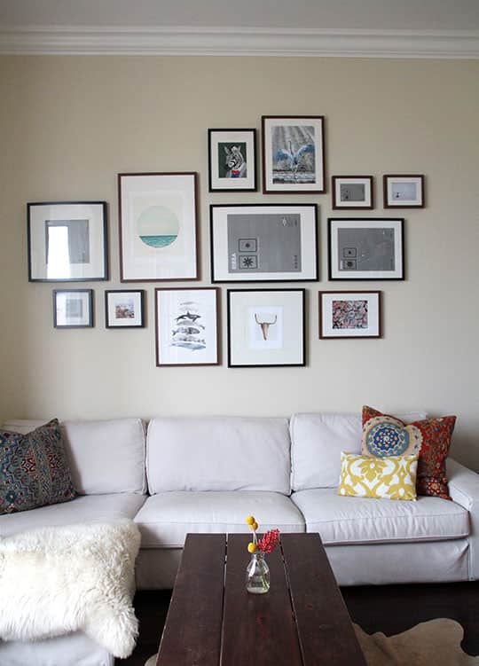 How To Create A Gallery Wall On Budget Apartment Therapy How To Create A Collage Of Framed Art On Budget