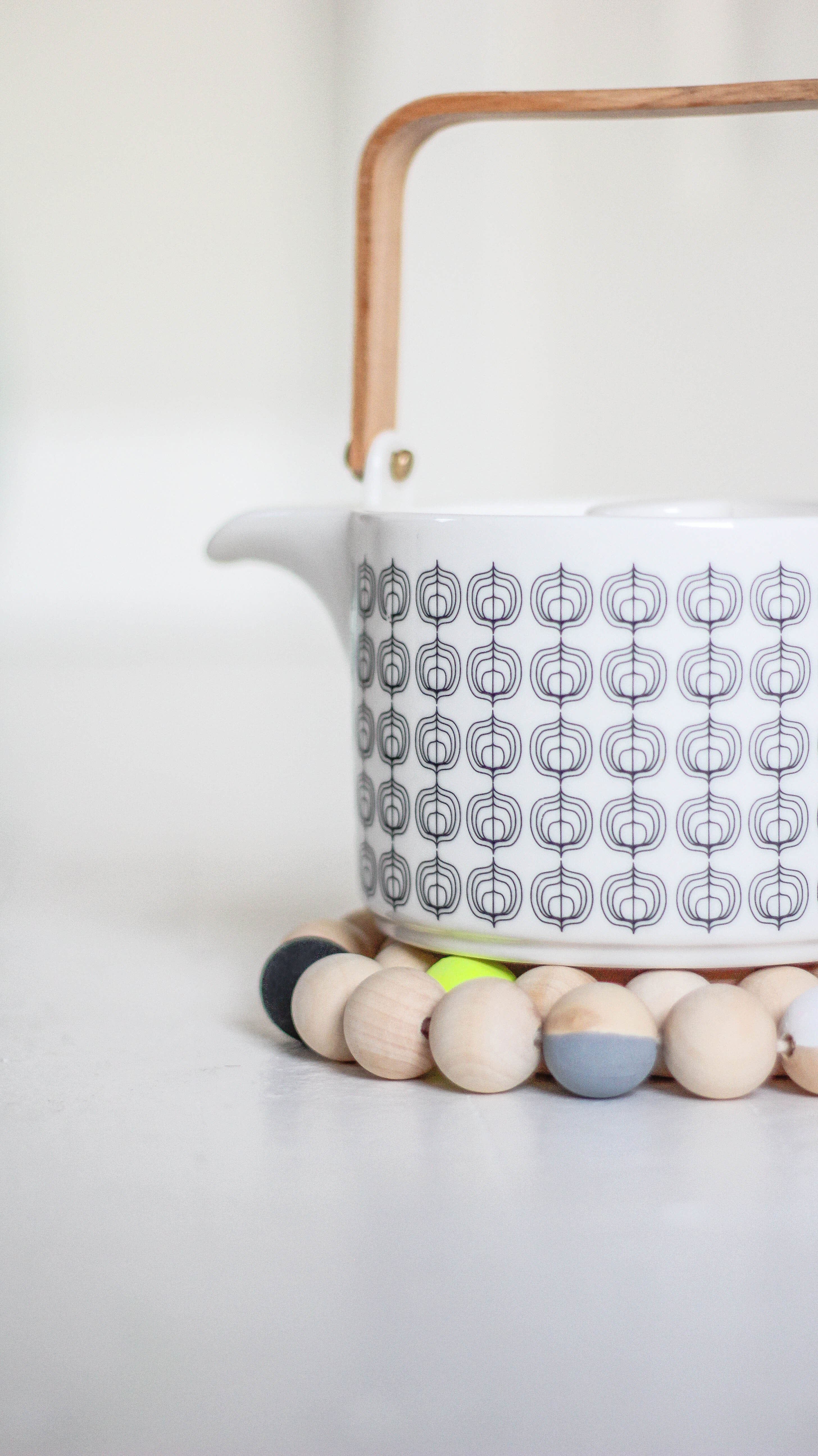 DIY Home Decor How To Make a Modern Beaded Wood Trivet Apartment Therapy