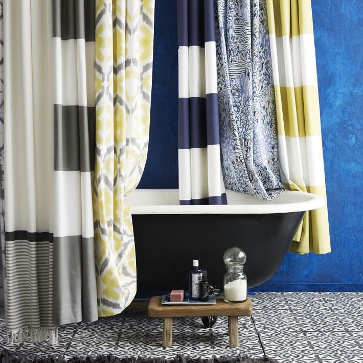Diy Project Idea Turn West Elm S Striped Shower Curtain Into Window Image Credit West Elm