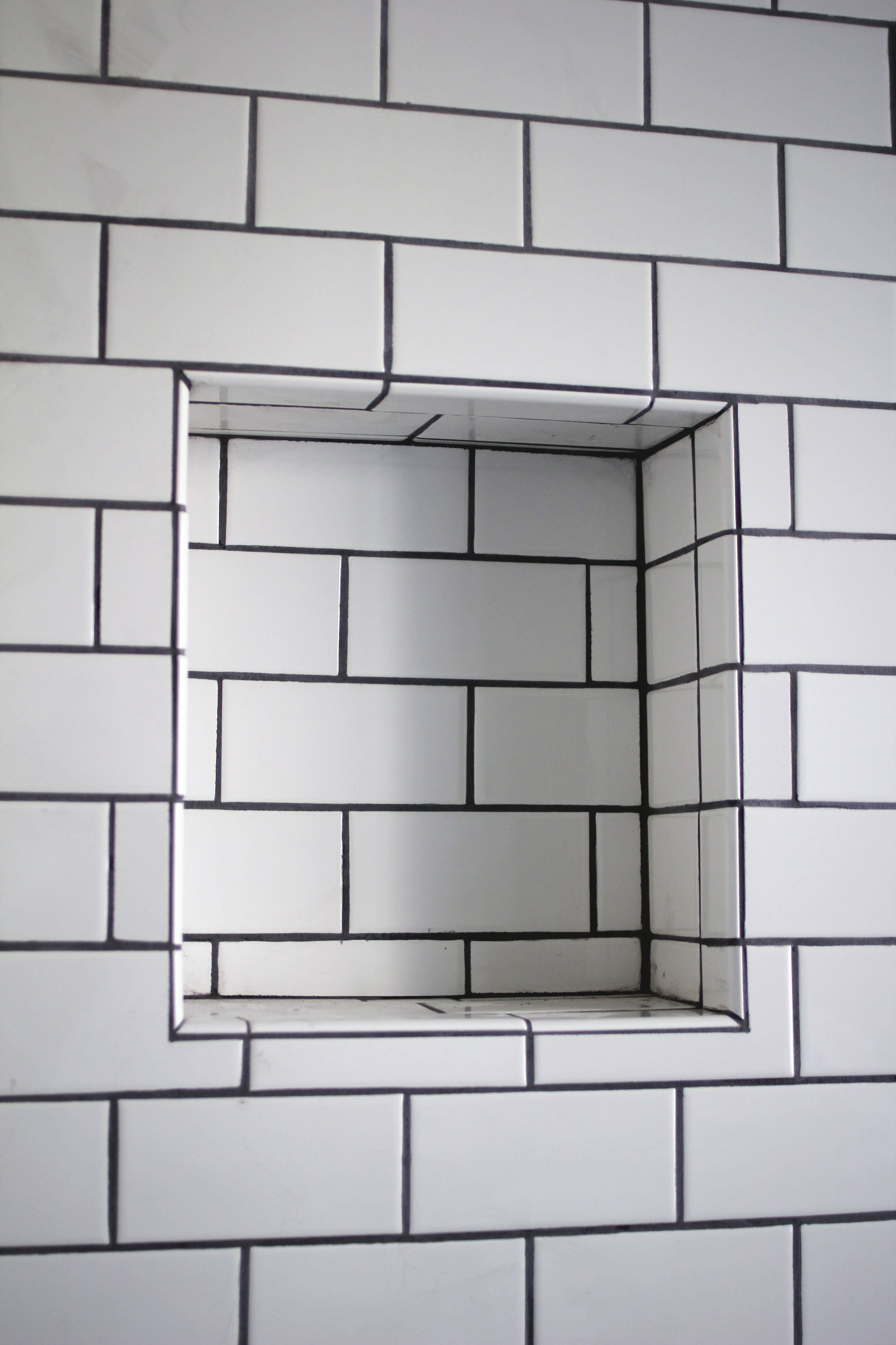 DIY Renovation Project How To Build a Recessed Shower Shelf