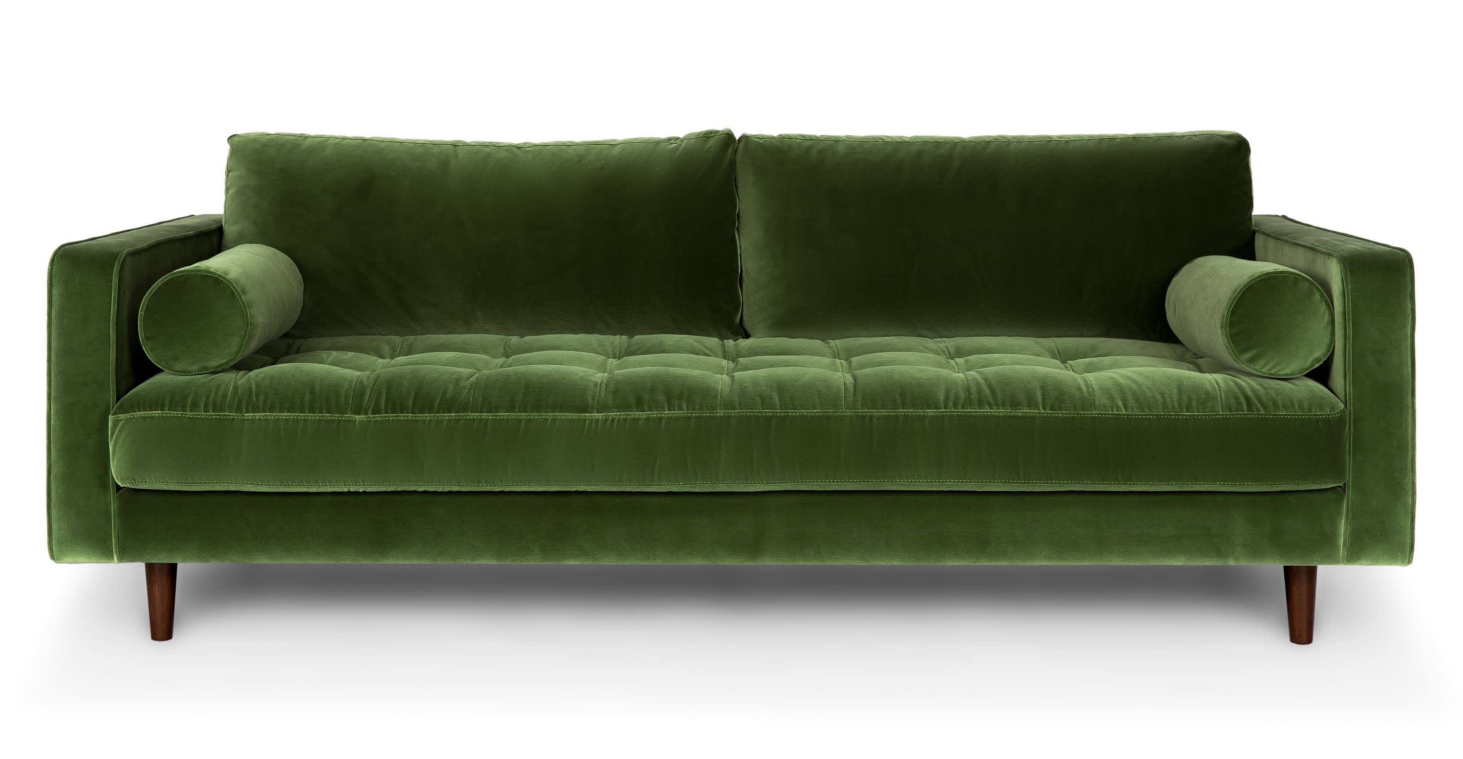wayfair green leather sofa