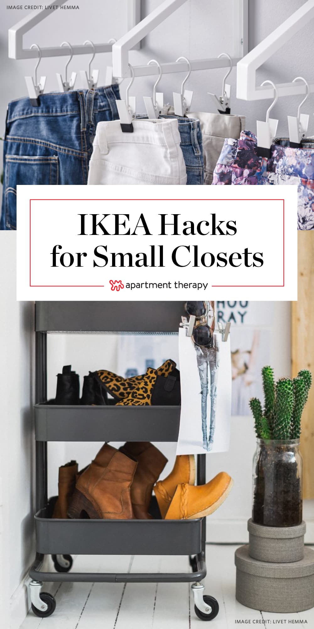 Space Savers IKEA Hacks for Small Closets Apartment Therapy