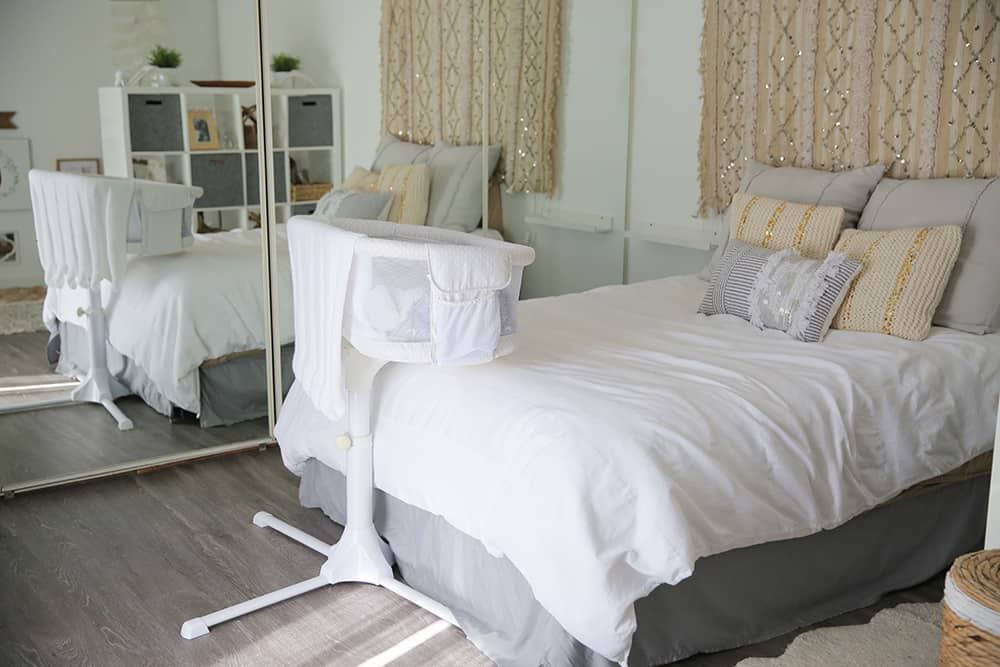 Baby Makes Three A Shared Master Bedroom & Nursery with Global Style