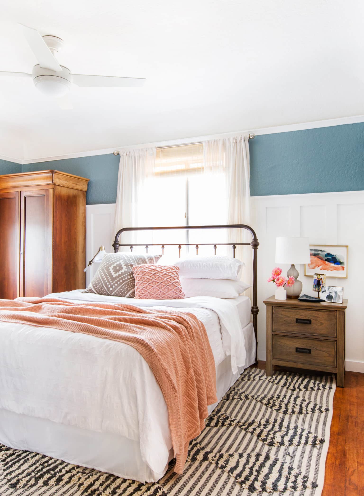 It S Totally Okay To Put Your Bed Up Against The Window Here Image Credit Style By Emily Henderson