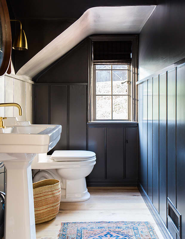 Look We Absolutely Love Dark Colors for the Bathroom Apartment Therapy