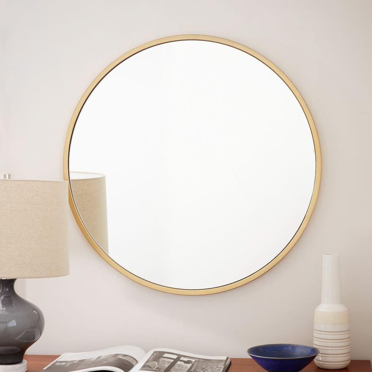Round Brass Mirrors Target Vs West Elm Apartment Therapy Image Credit West Elm