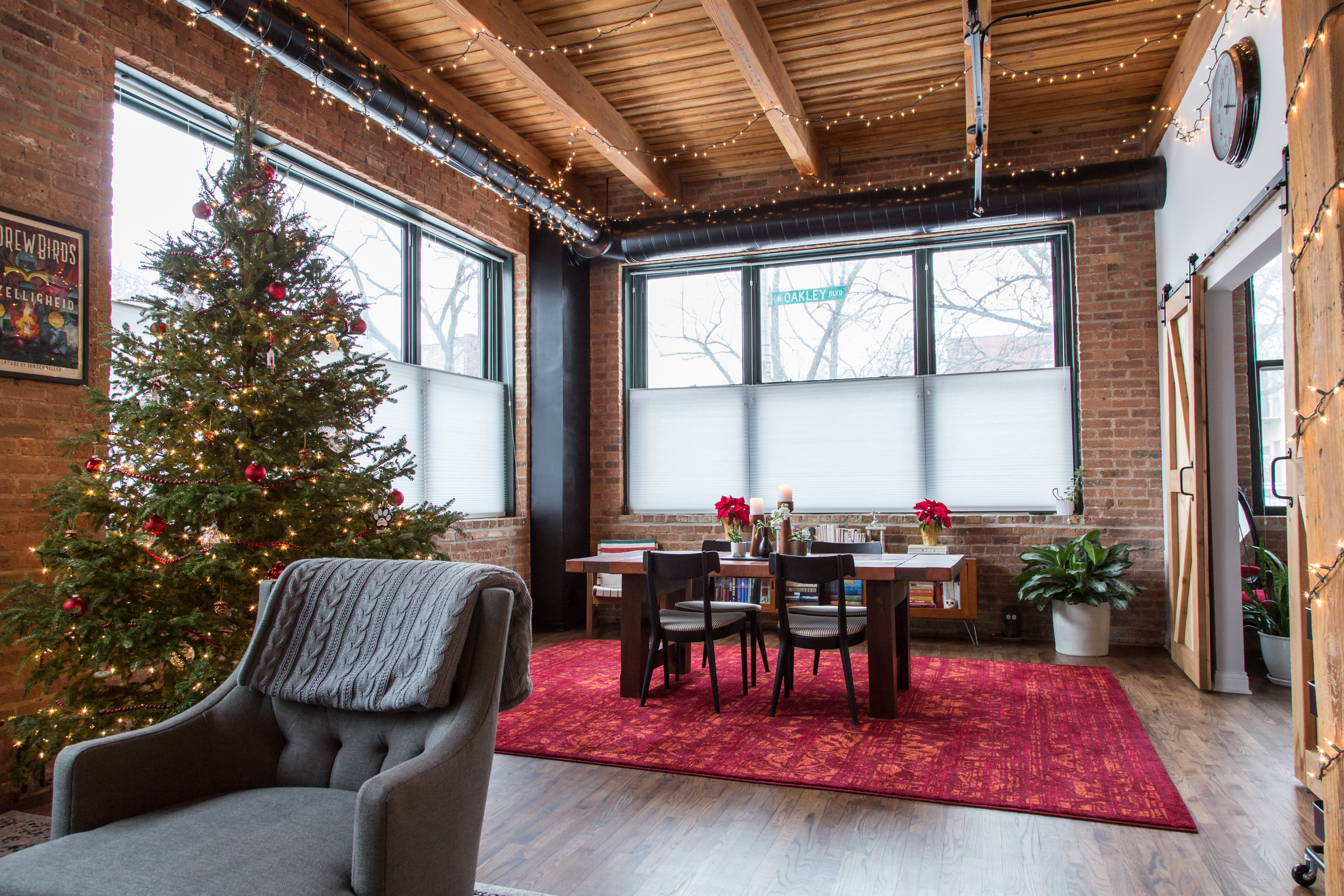 House Tour A Classic Chicago Loft Decorated for Christmas Apartment
