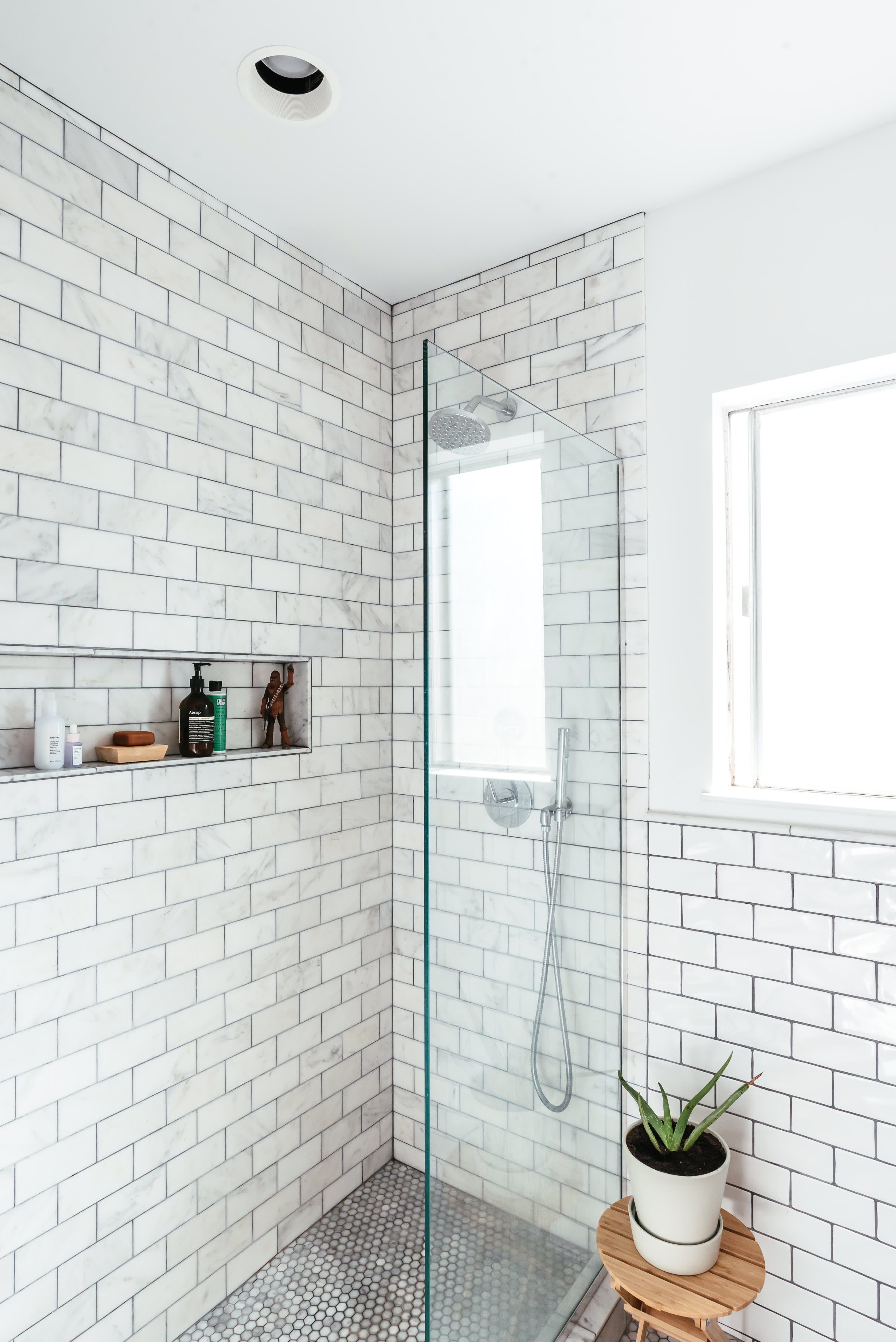 tiled shower walls