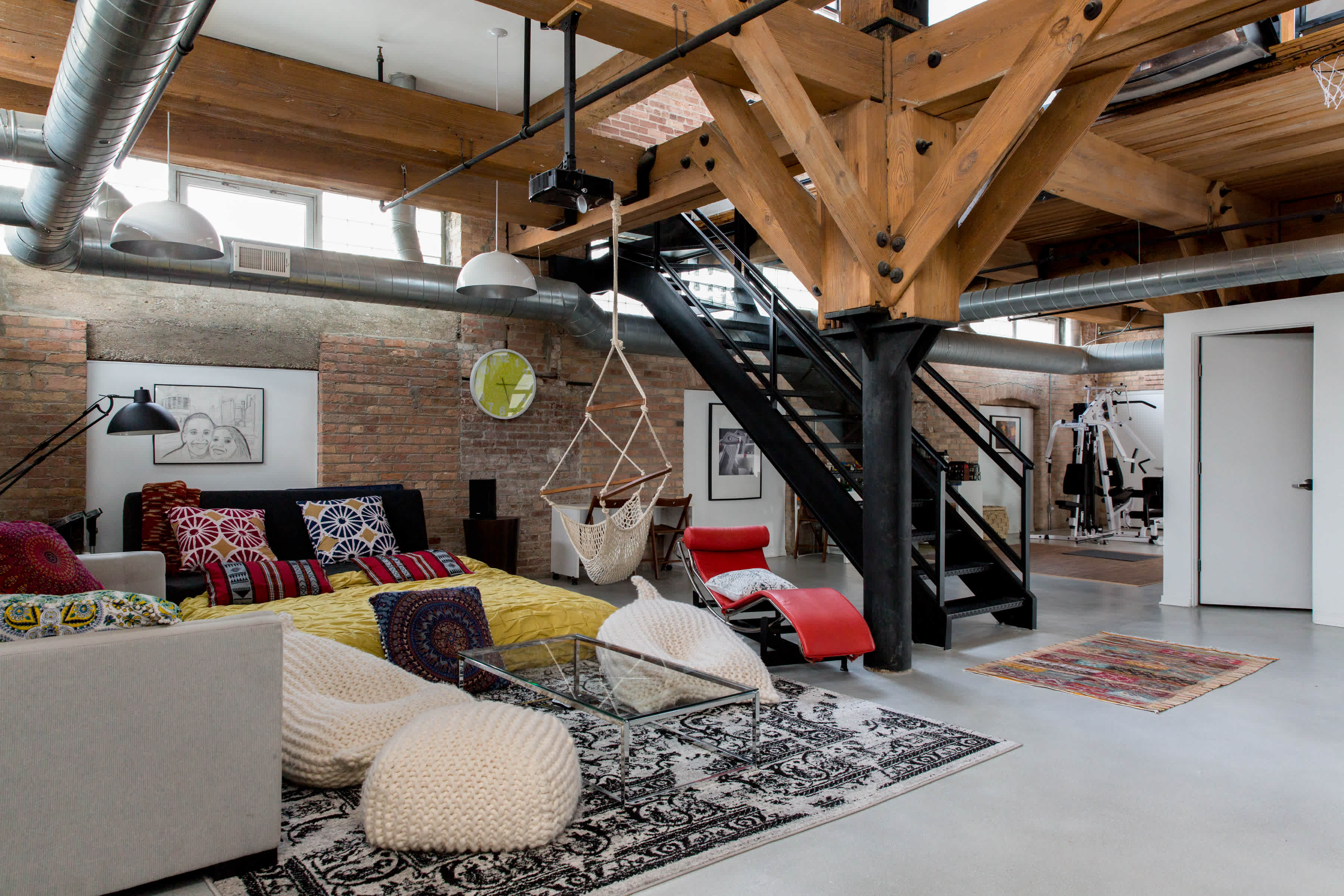 Beautiful view of Industrial Apartment Layout With Guest Cottage