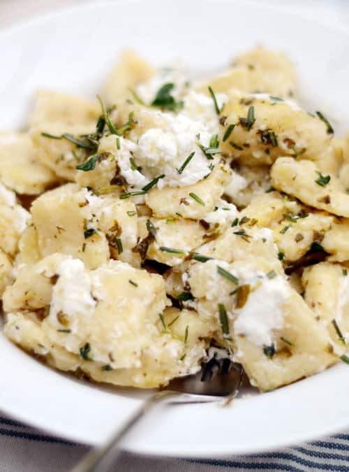 Quick Recipe Ricotta Dumplings with Chèvre & Herbs Kitchn