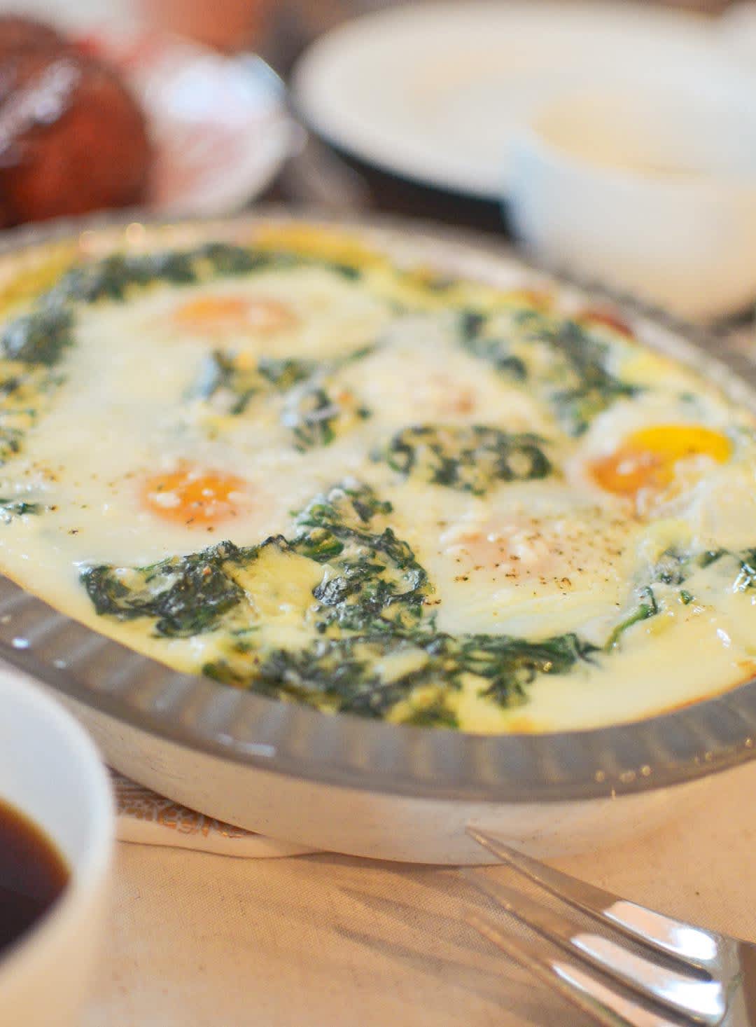 Recipe Creamed Spinach with Baked Eggs Kitchn