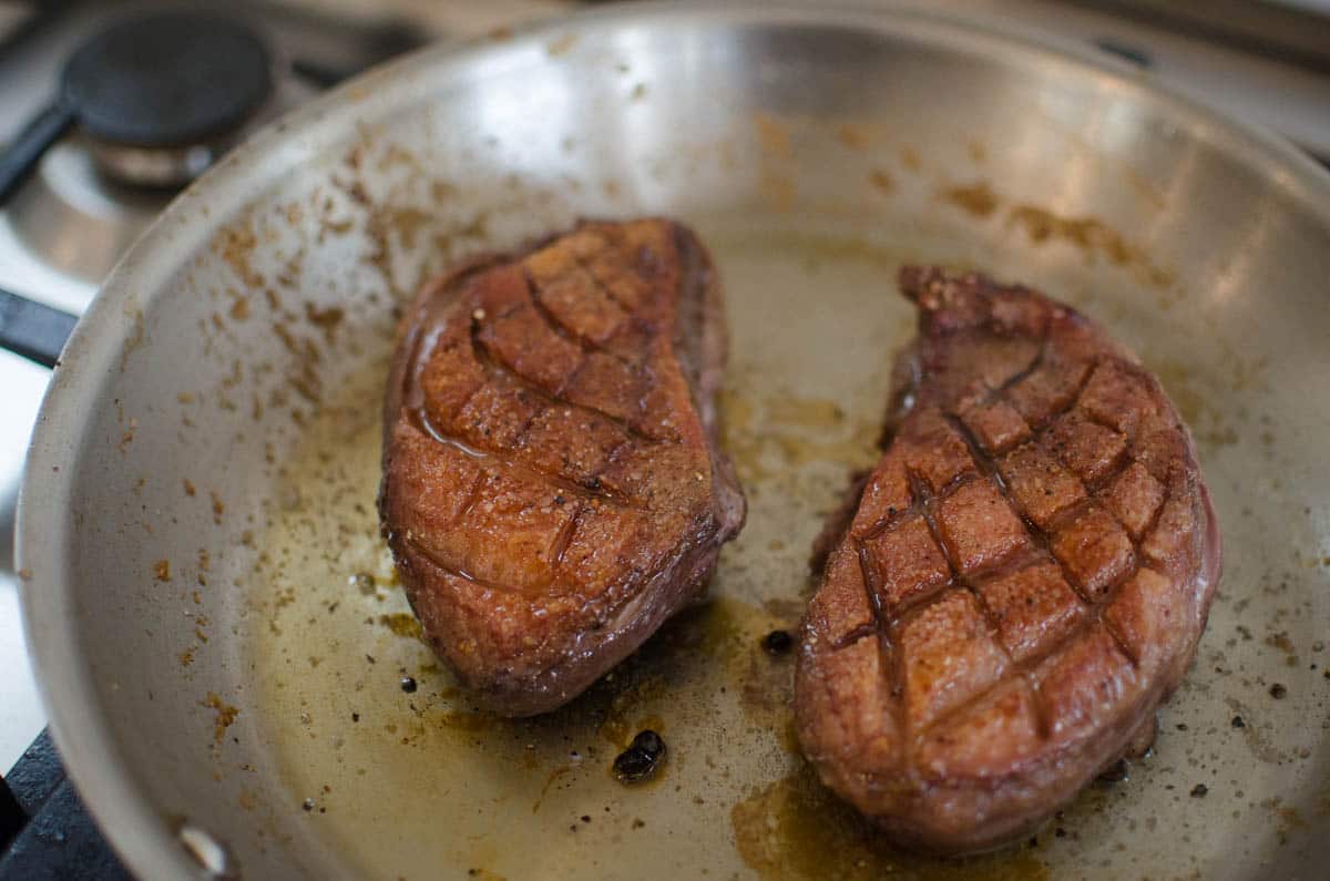 Dinner Recipe for Two: Duck Breast with Pomegranate-Citrus Glaze | Kitchn