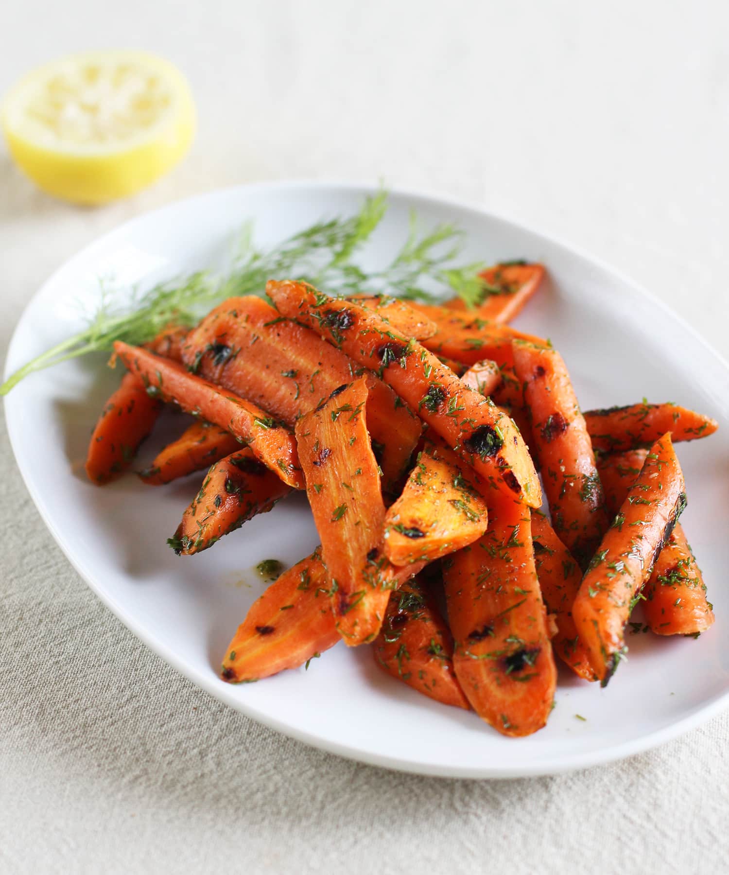 Easy Vegetable Recipe Grilled Carrots with Lemon and Dill Kitchn