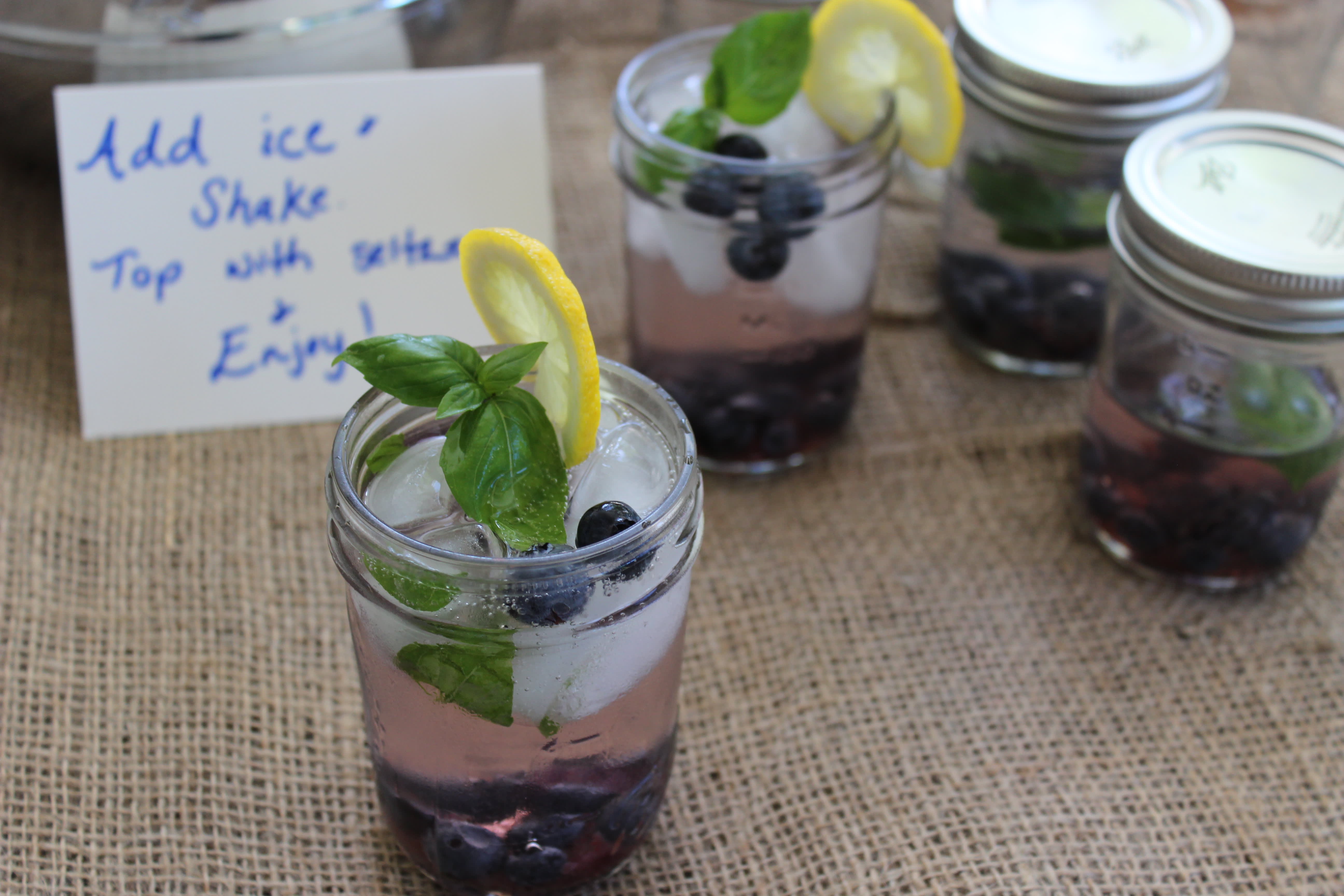 PreMade Drinks in Jars Spiked Blueberry Basil Lemonade Kitchn