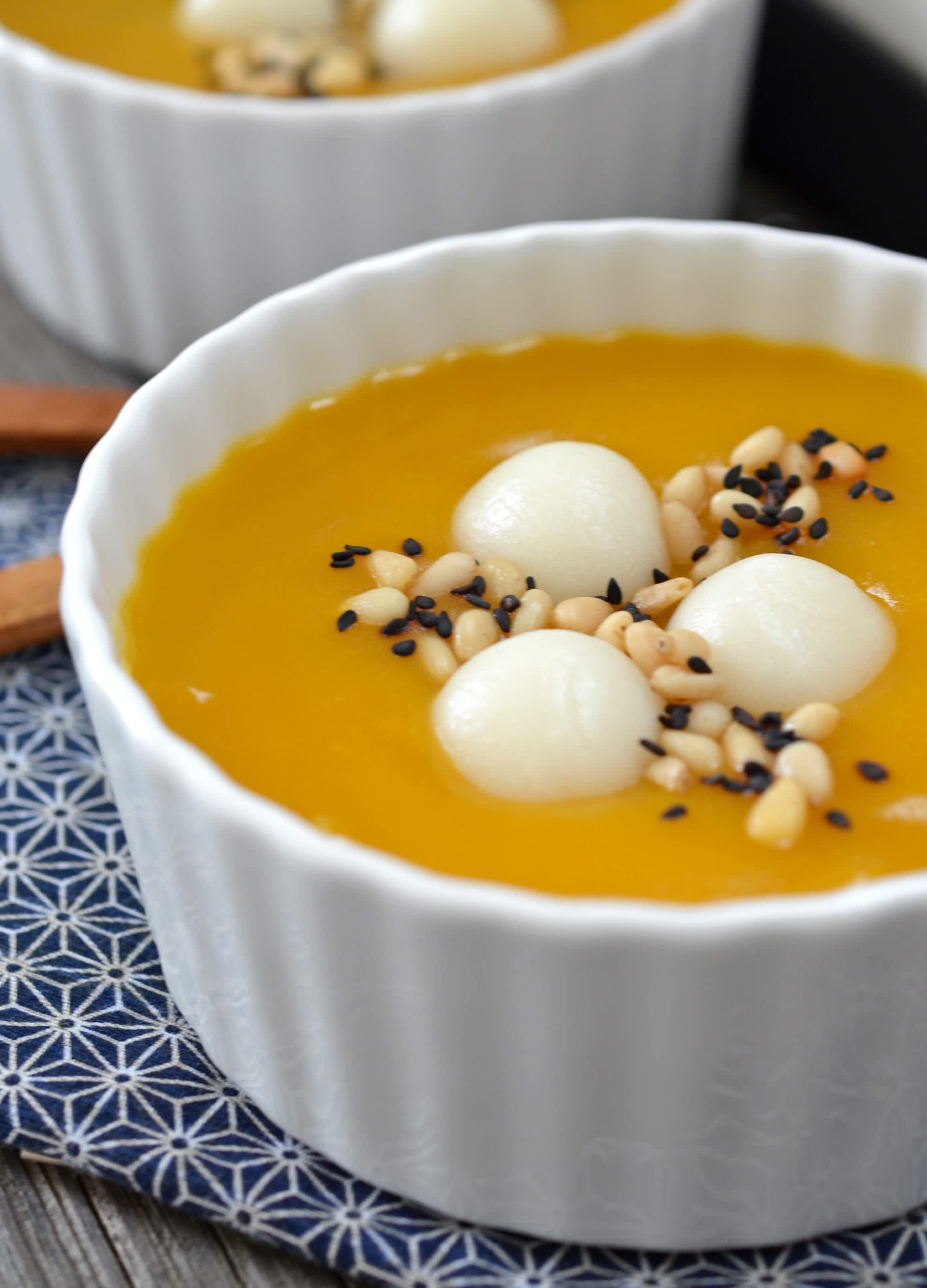 Recipe Korean Pumpkin Porridge with Rice Dumplings (Hobakjuk) Kitchn