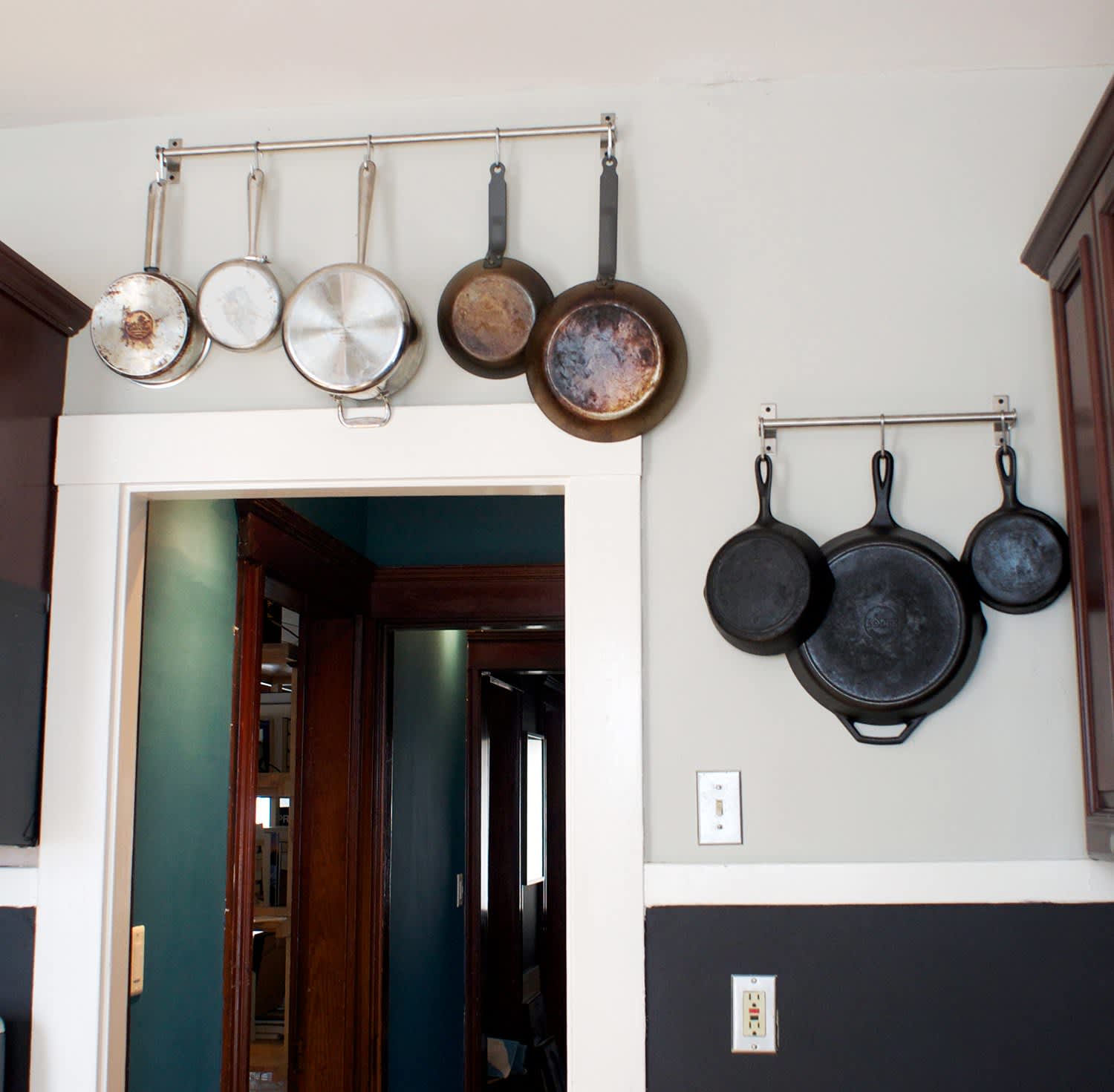 Hang Pots on Wall Week 4: Did It Work? The Big Pot Rail ...