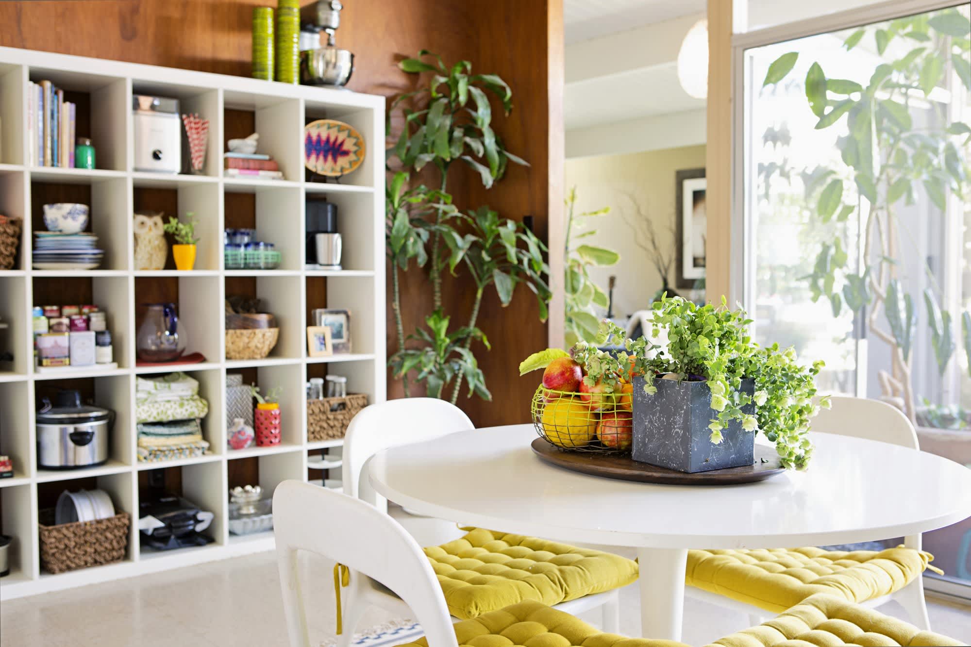 The IKEA Expedit Bookshelf Makes a Great Kitchen Cubby Storage Solution