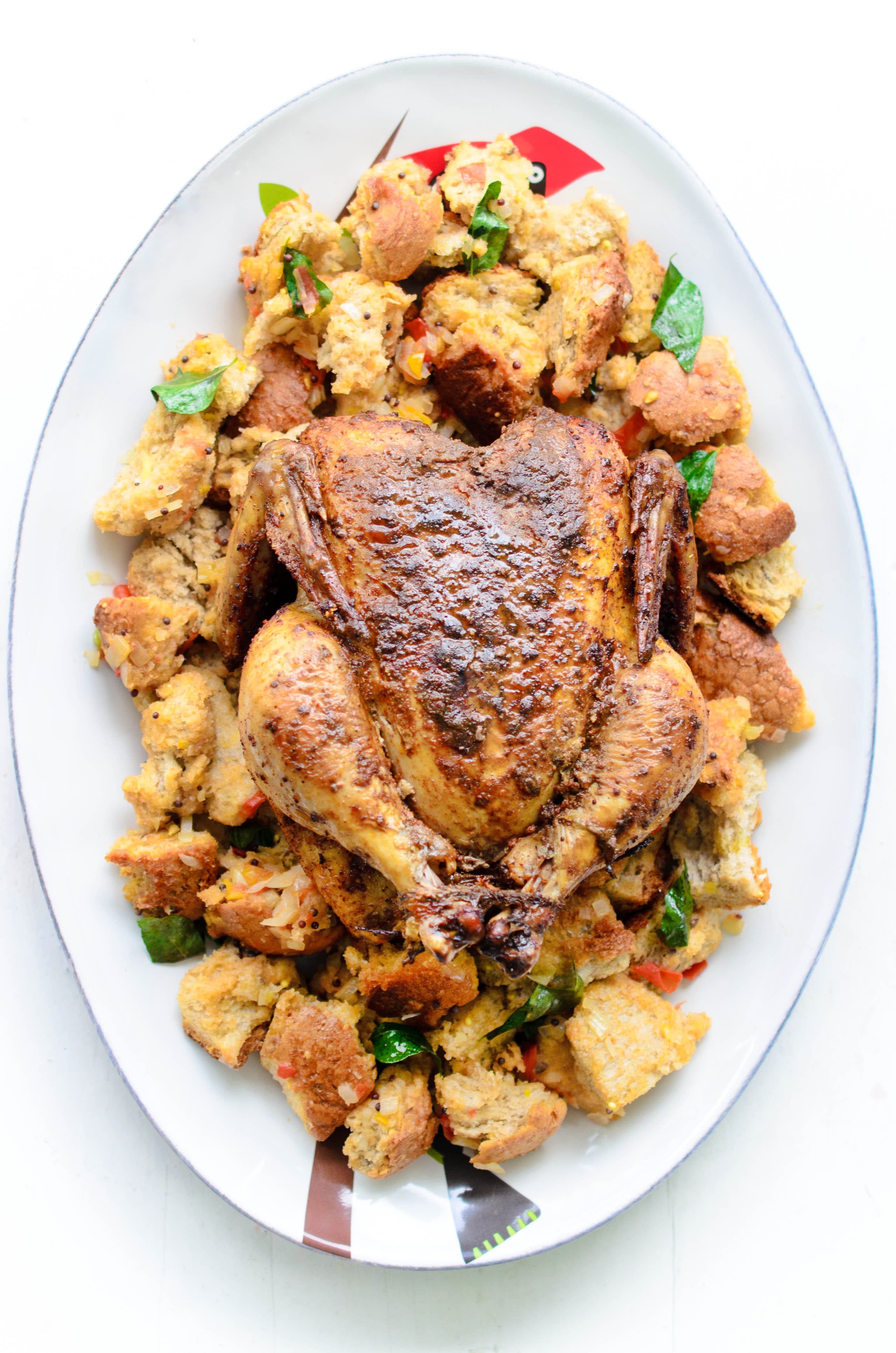 Recipe: Zuni-Style Tandoori Roast Chicken With Masala Bread Salad | Kitchn