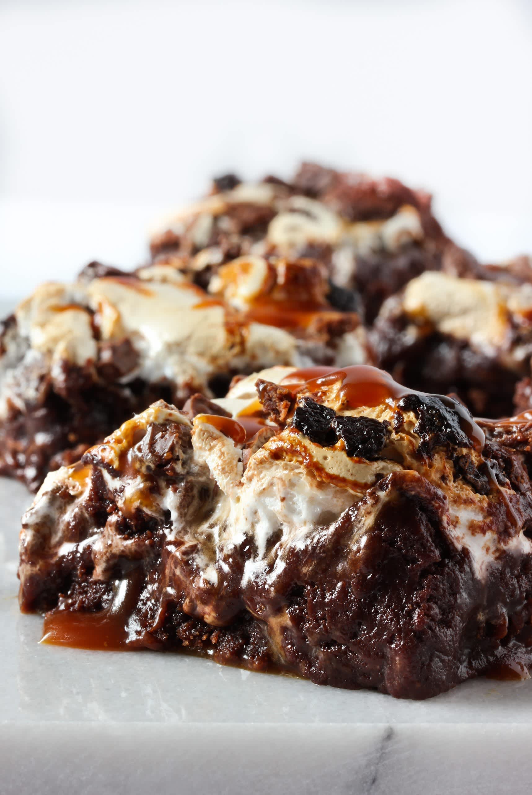 Recipe Caramel Fudge Brownies with Marshmallow Cream Kitchn