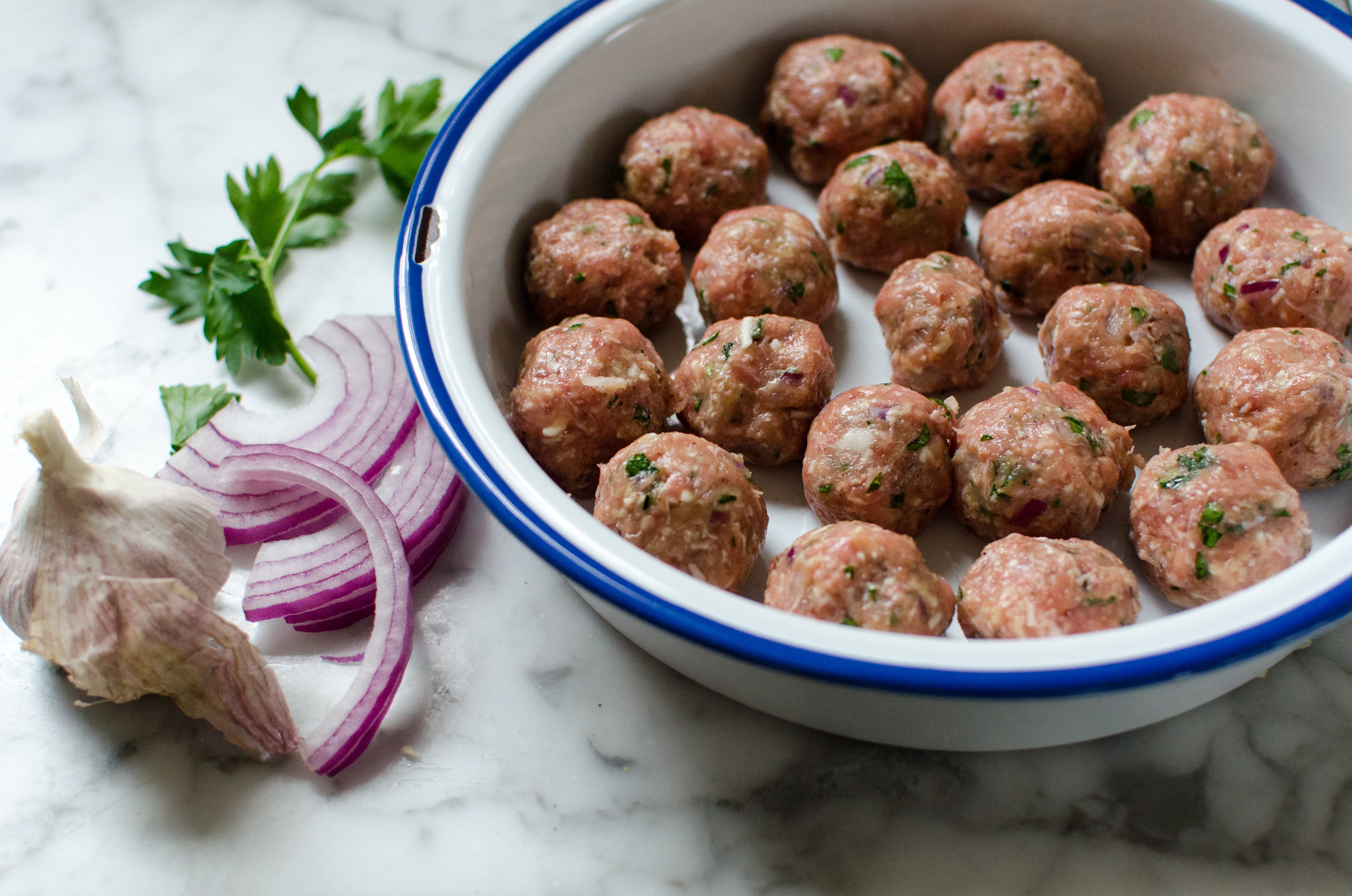 Recipe Quick Turkey Meatballs Over Greens Kitchn