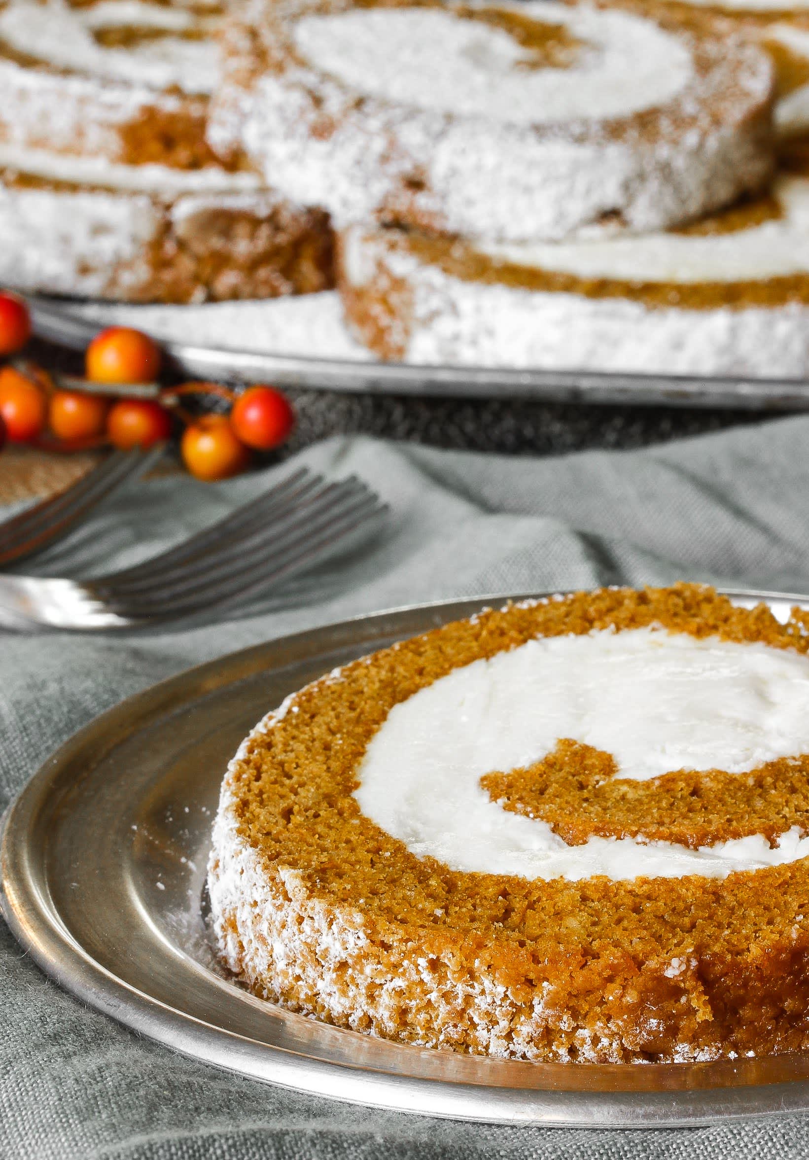Recipe Pumpkin Swiss Cake Roll with Hazelnut Buttercream Kitchn