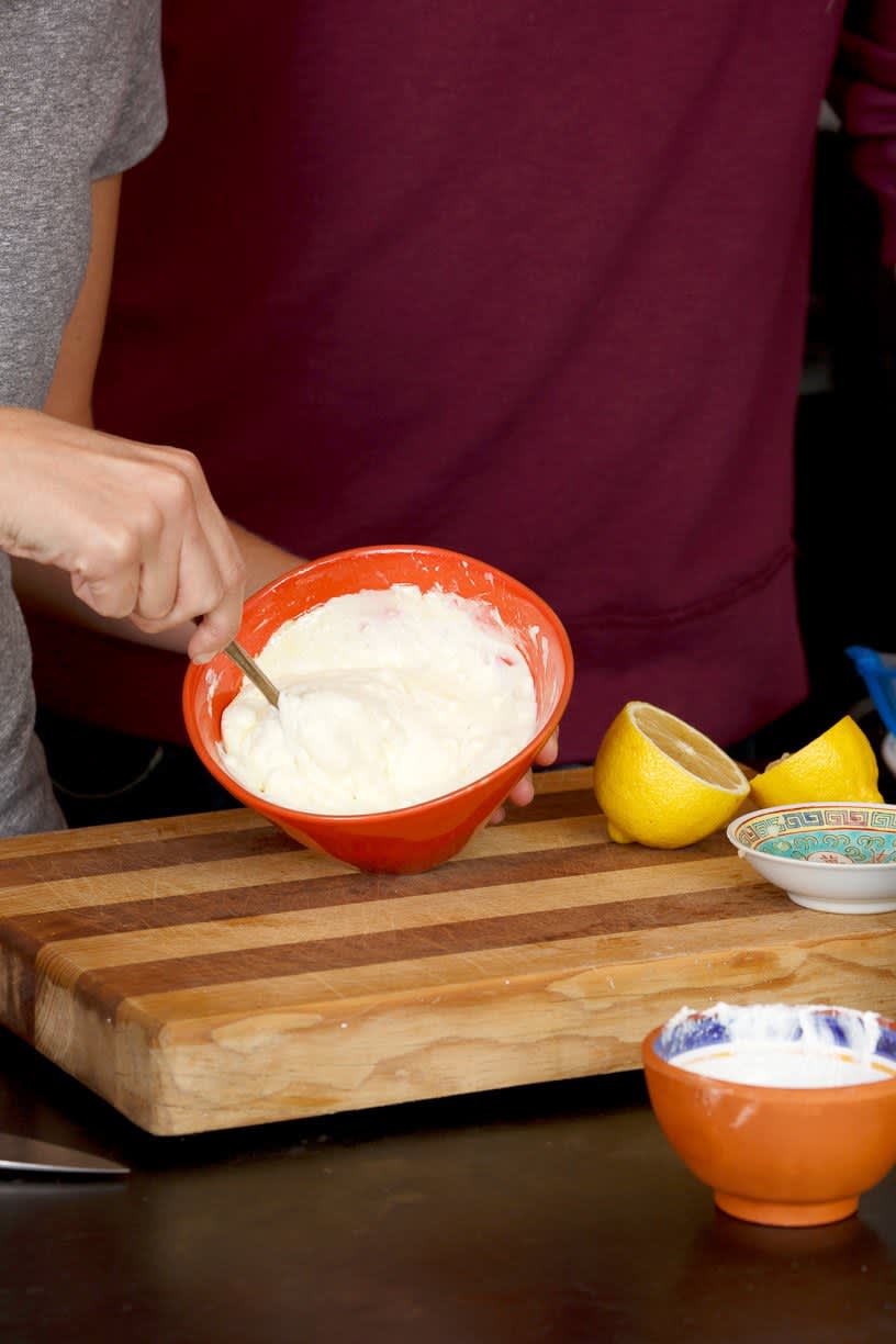 Recipe Flank Steak with YogurtHorseradish Sauce and Blue Cheese Sauce