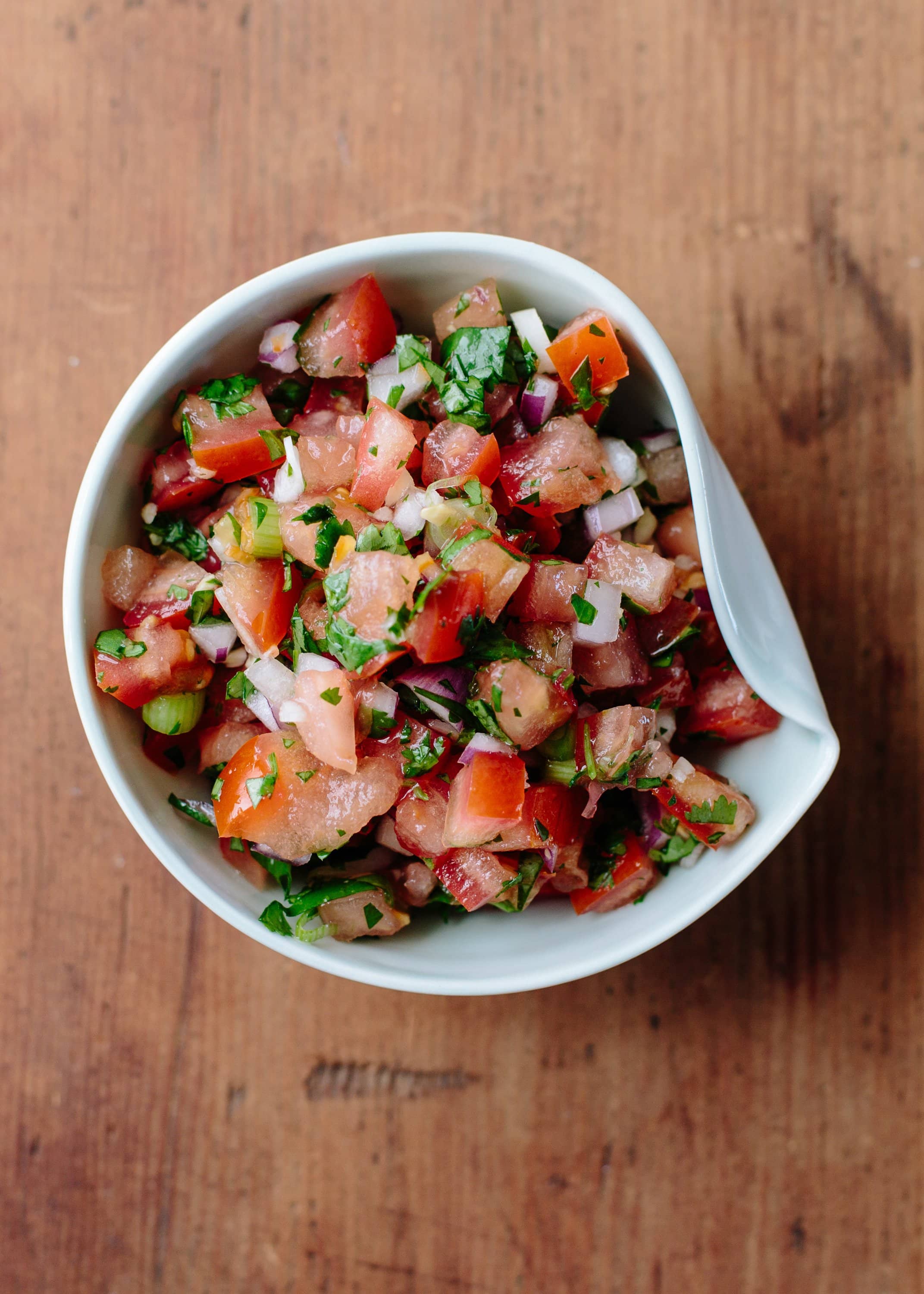 Recipe Scrambled Eggs with Lazy Salsa Kitchn