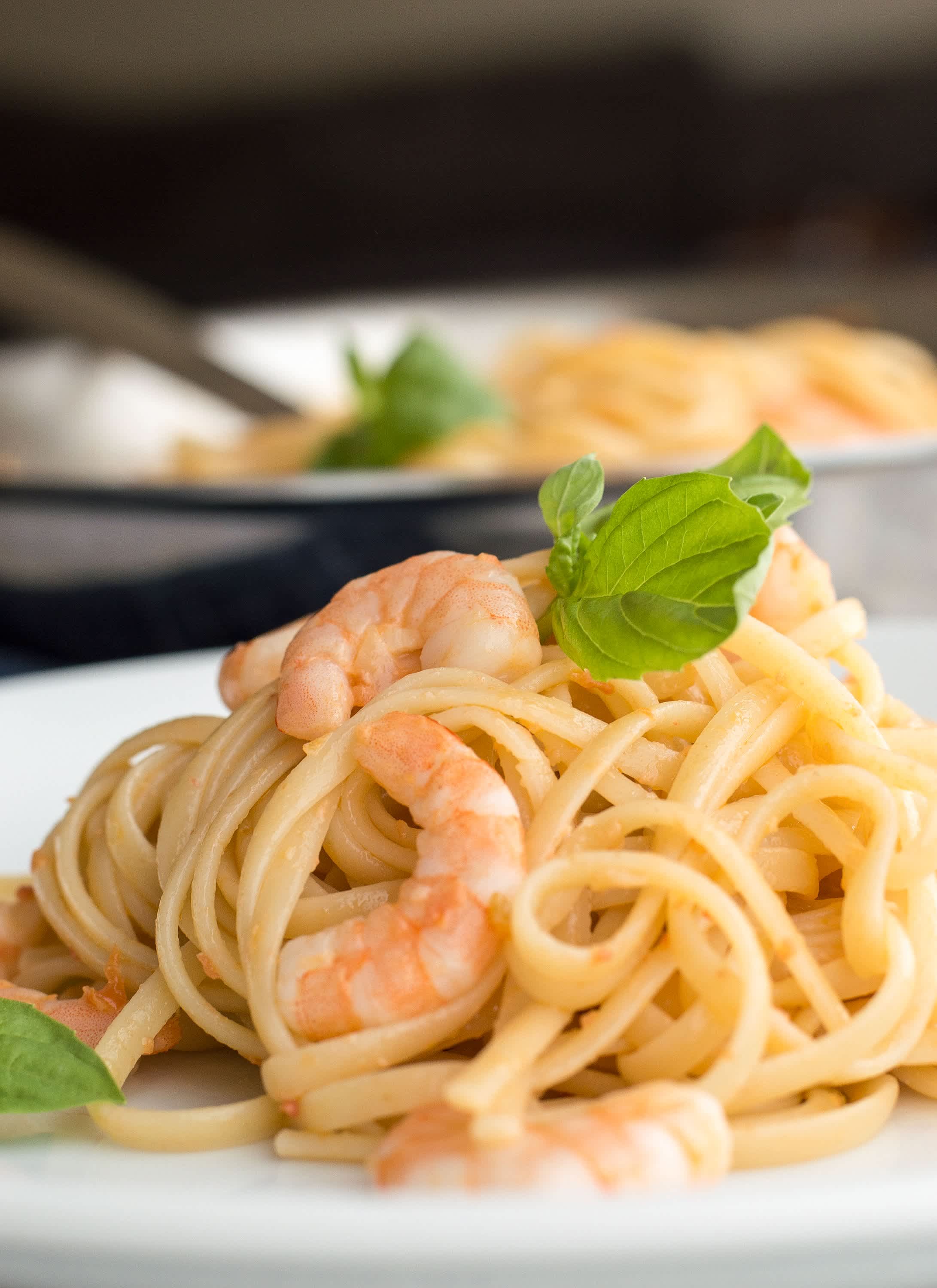 Recipe: Shrimp Pasta with White Wine Sauce | Kitchn