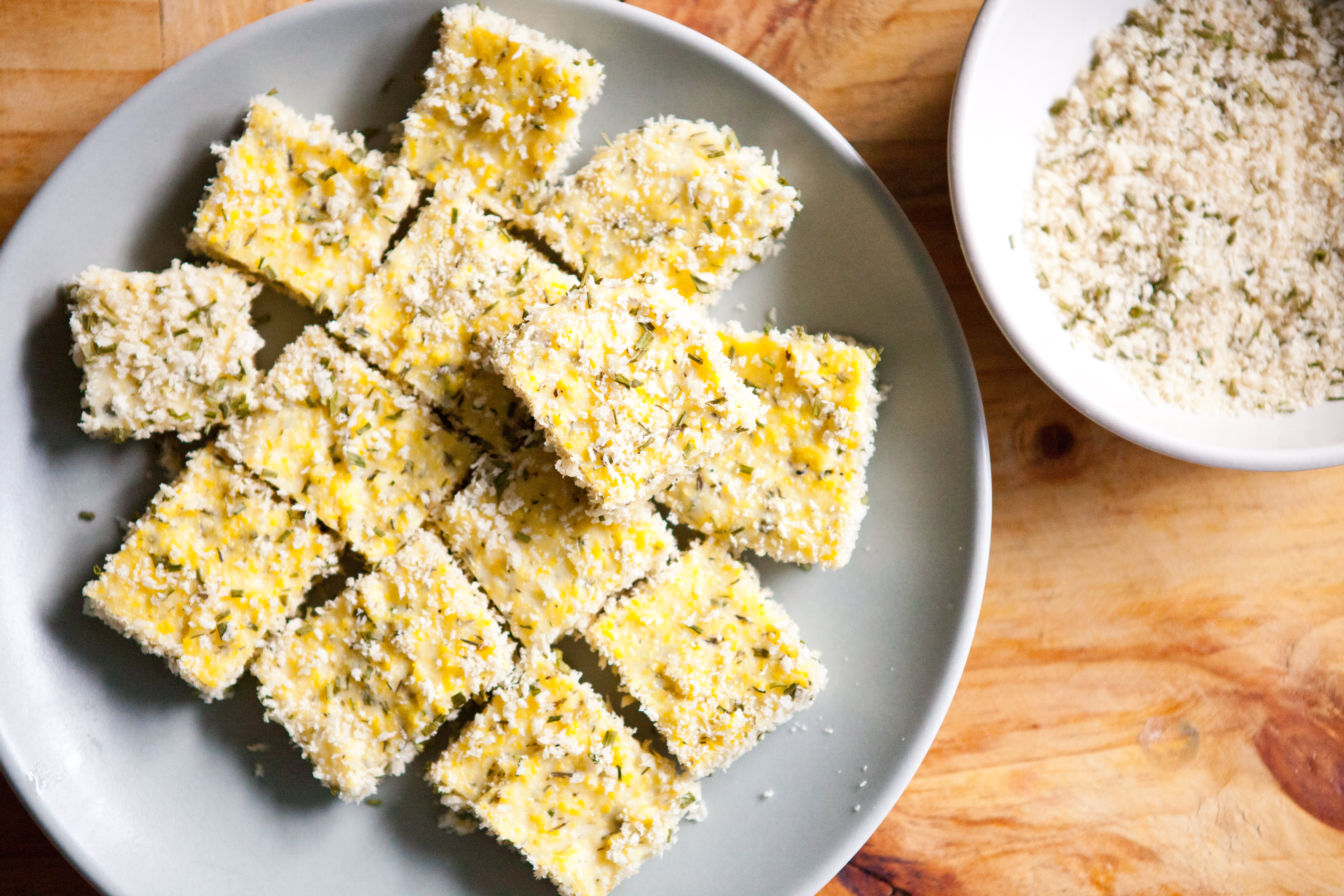 Appetizer Recipe Herbed Goat Cheese Polenta Bites Kitchn