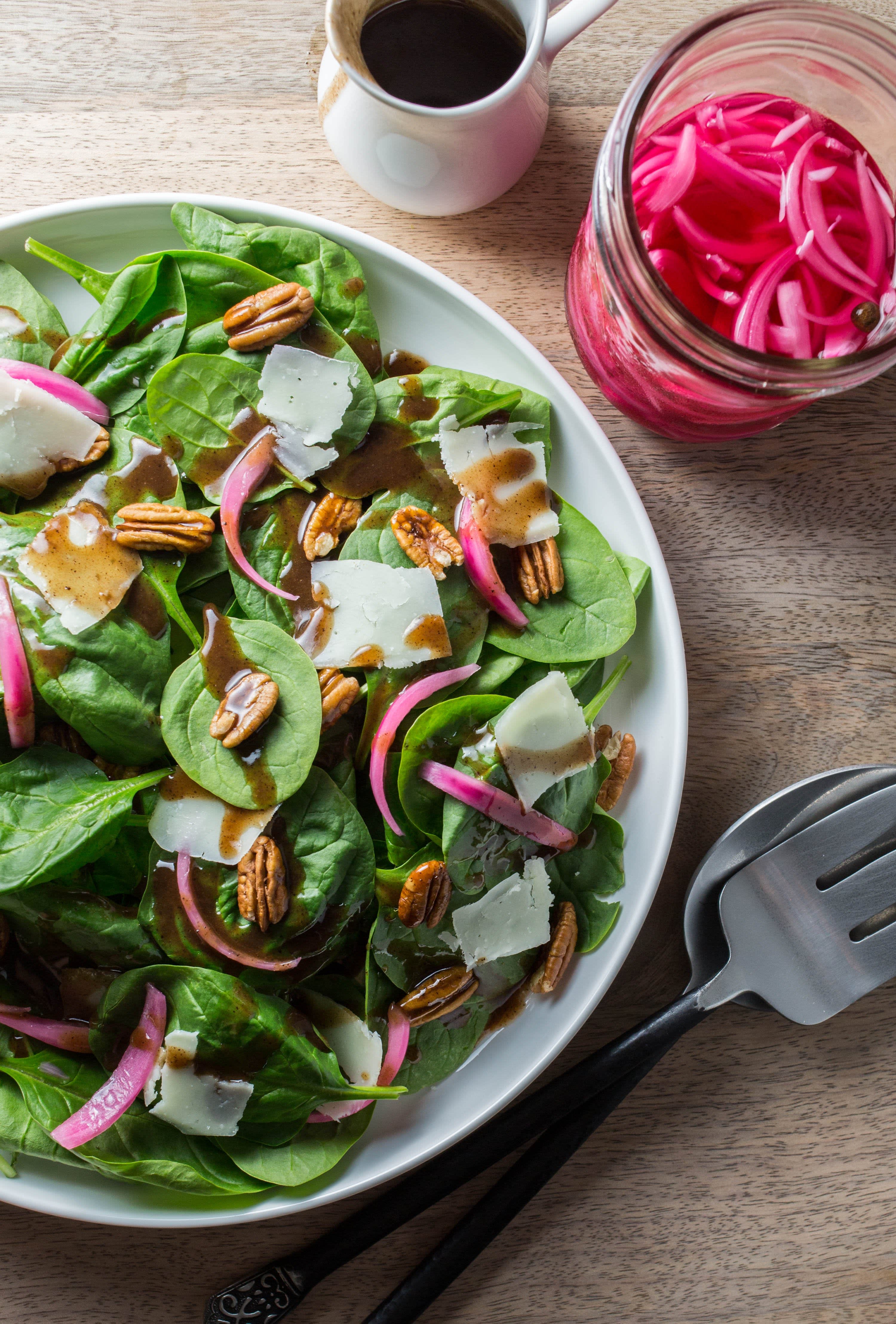Recipe Spinach Salad with Warm Brown Butter Dressing Kitchn