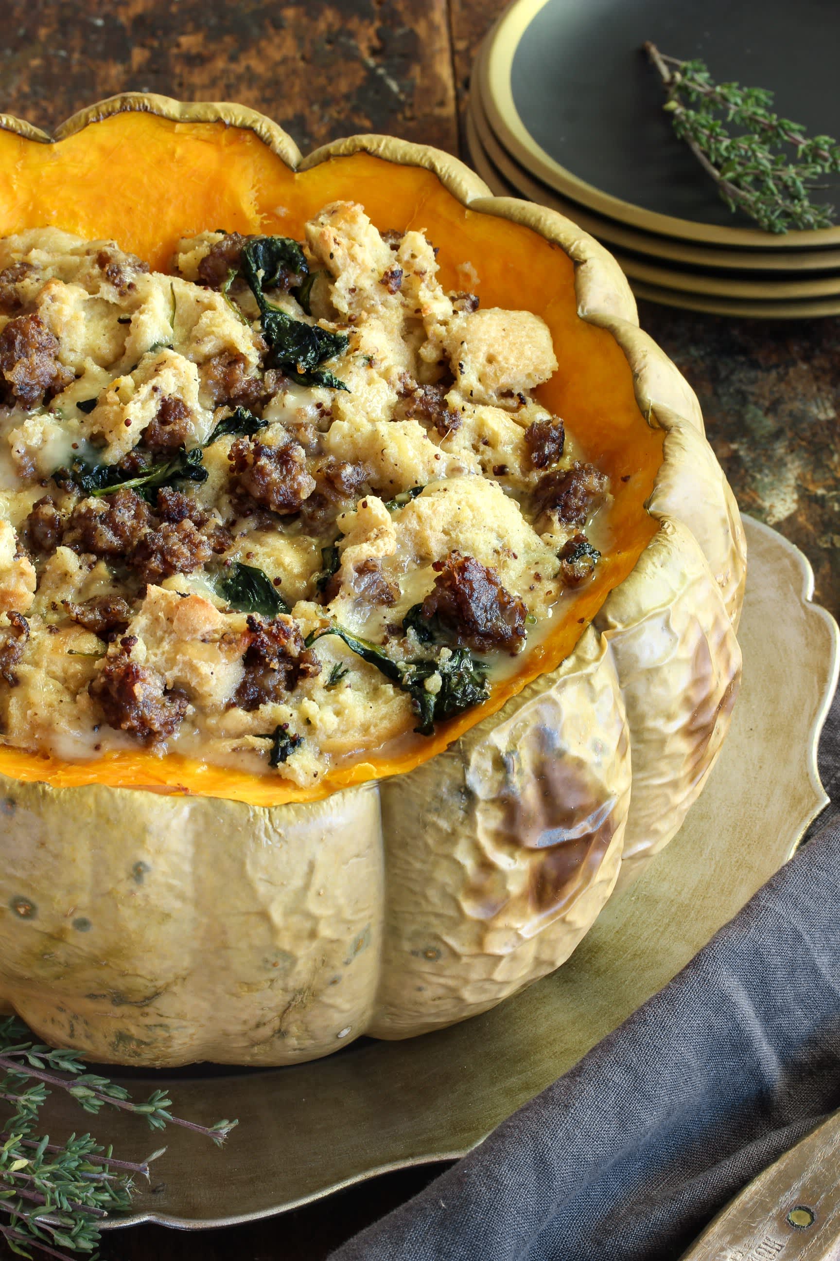 Recipe Savory Stuffed Pumpkin With Sausage And Gruy re Kitchn