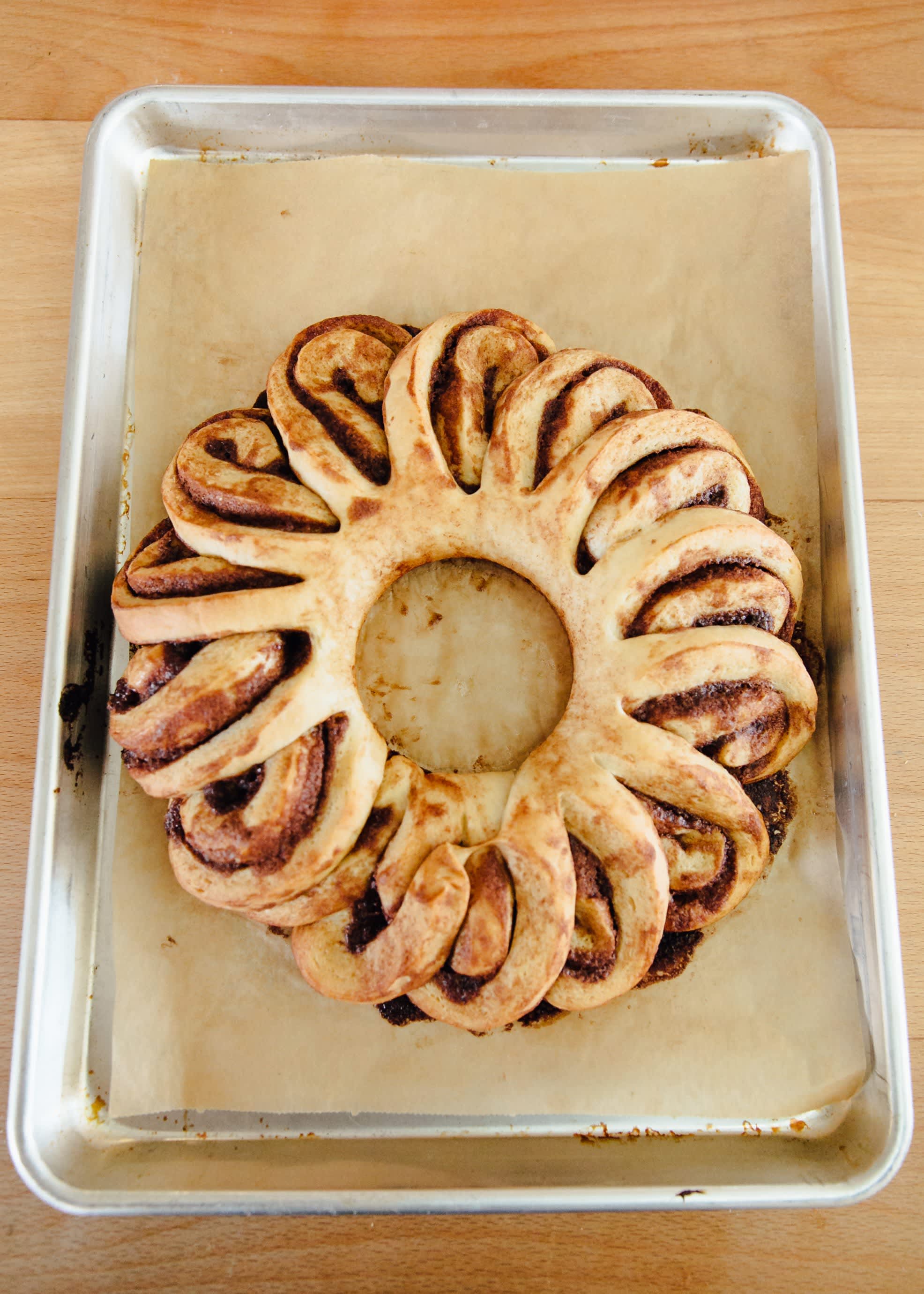 How To Make a Cinnamon Roll Wreath | Kitchn