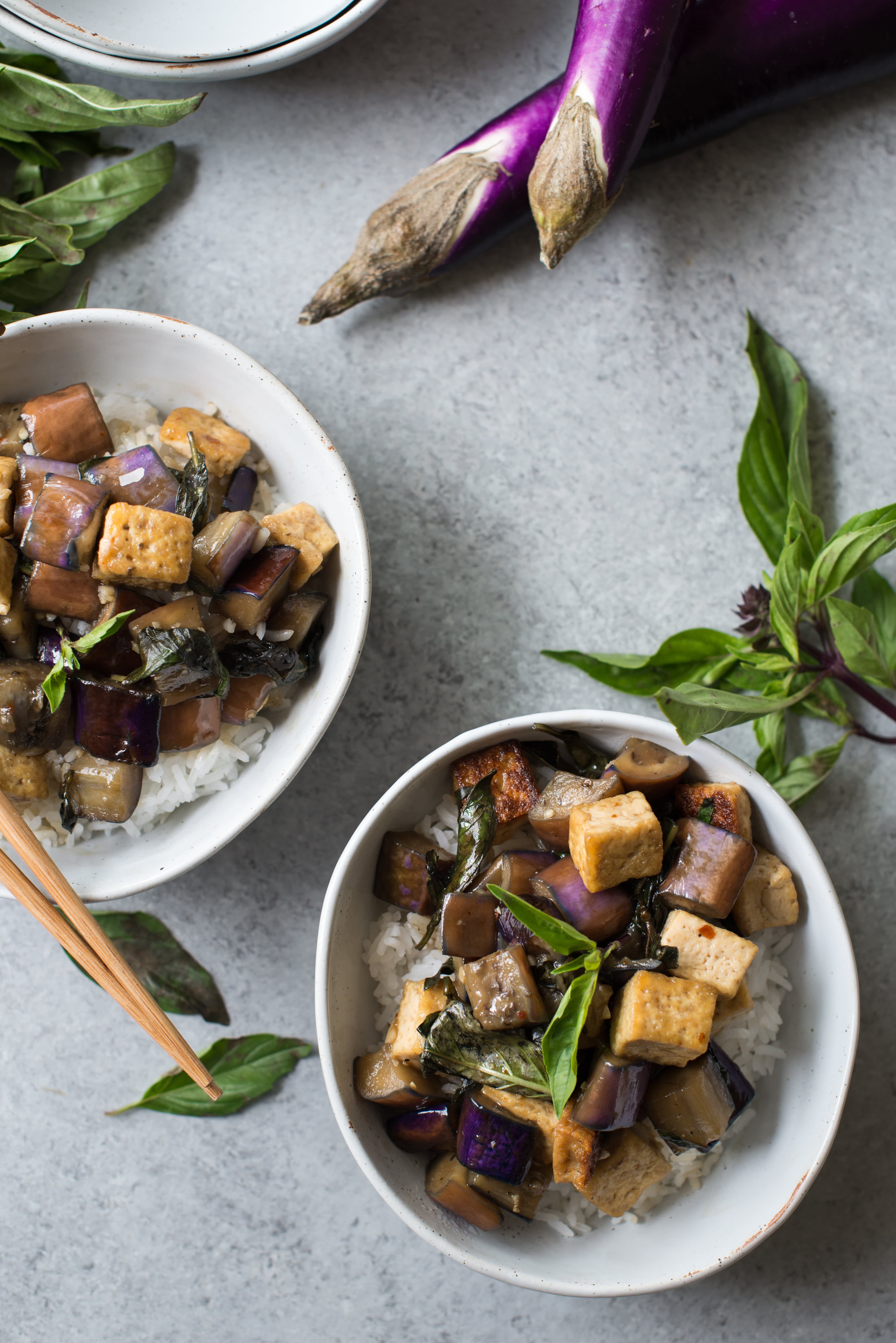 Recipe: Vegan Stir-Fried Garlic Tofu and Eggplant | Kitchn