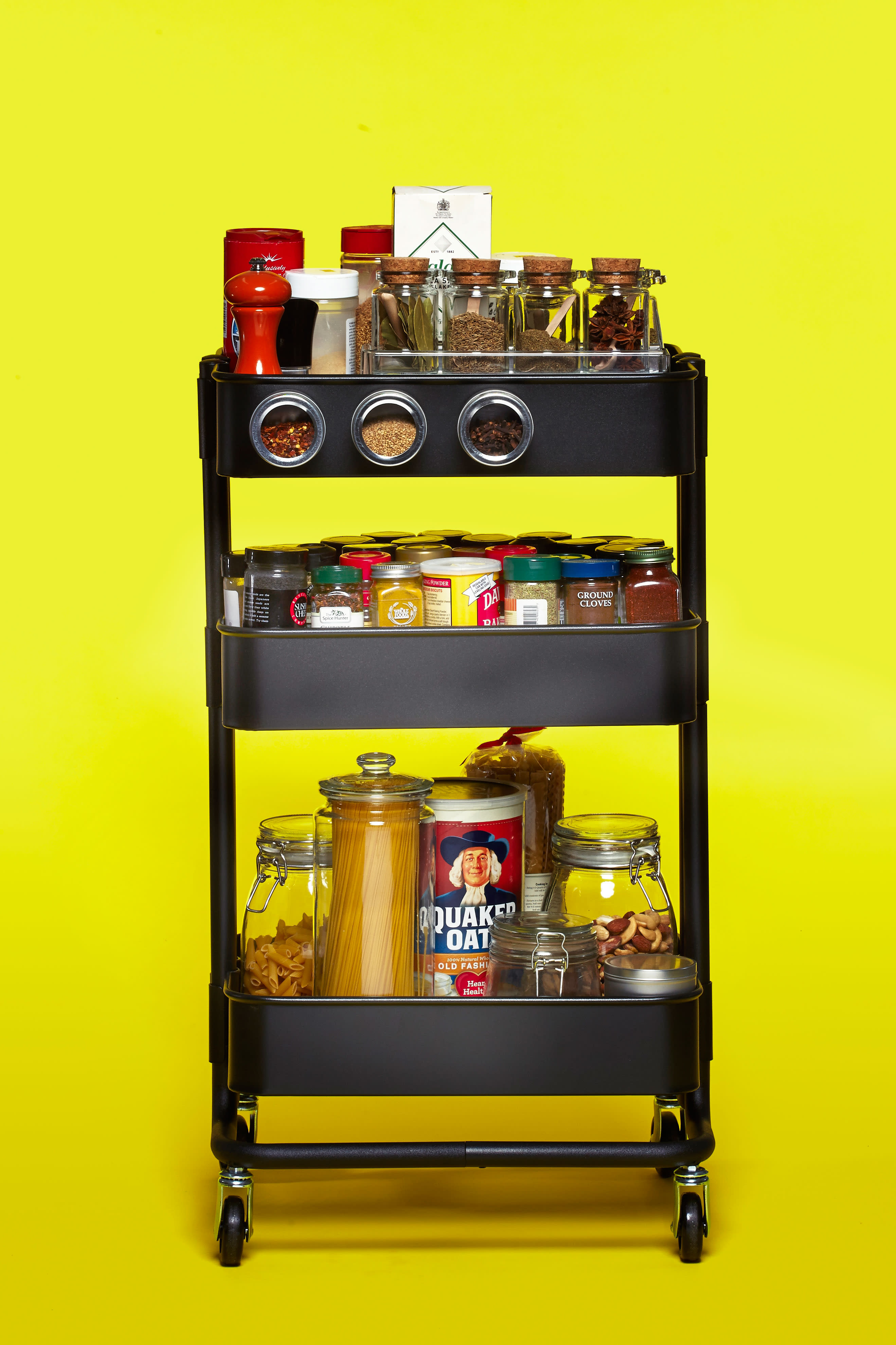 The IKEA RÅSKOG Cart as Spice Rack Kitchn