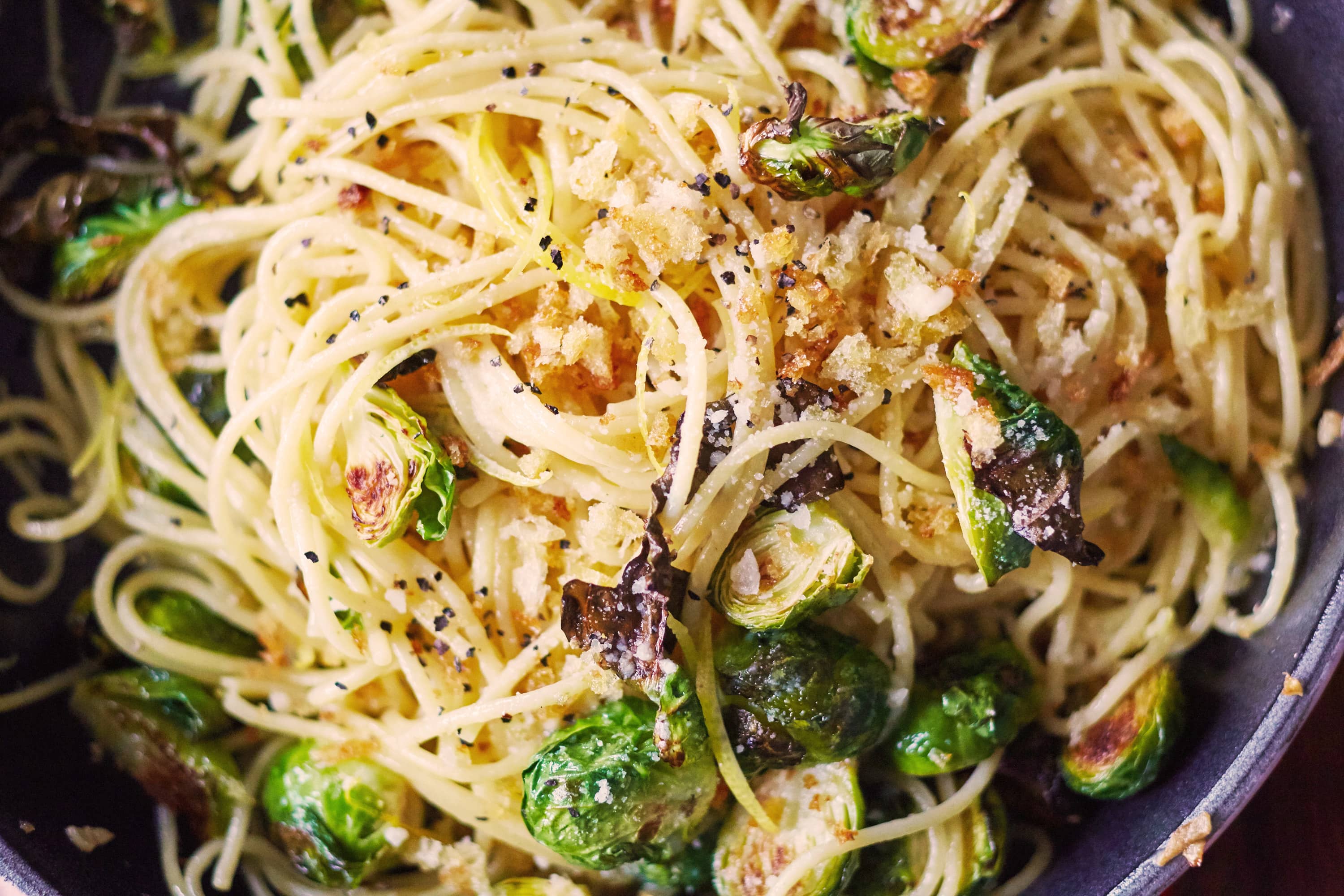 Recipe Lemony Brussels Sprouts & Breadcrumb Spaghetti Kitchn