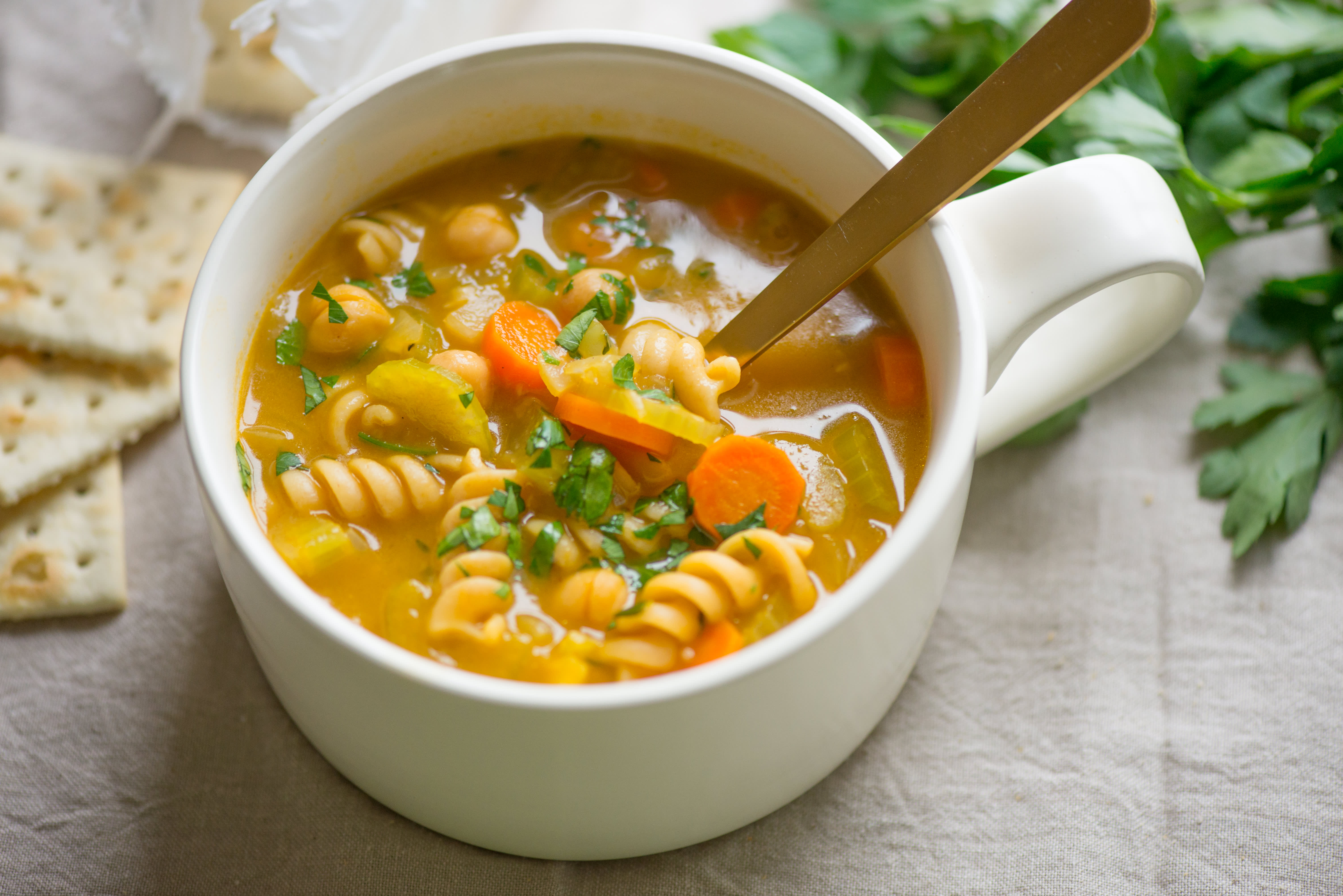 Recipe: Vegan Chickpea Noodle Soup | Kitchn