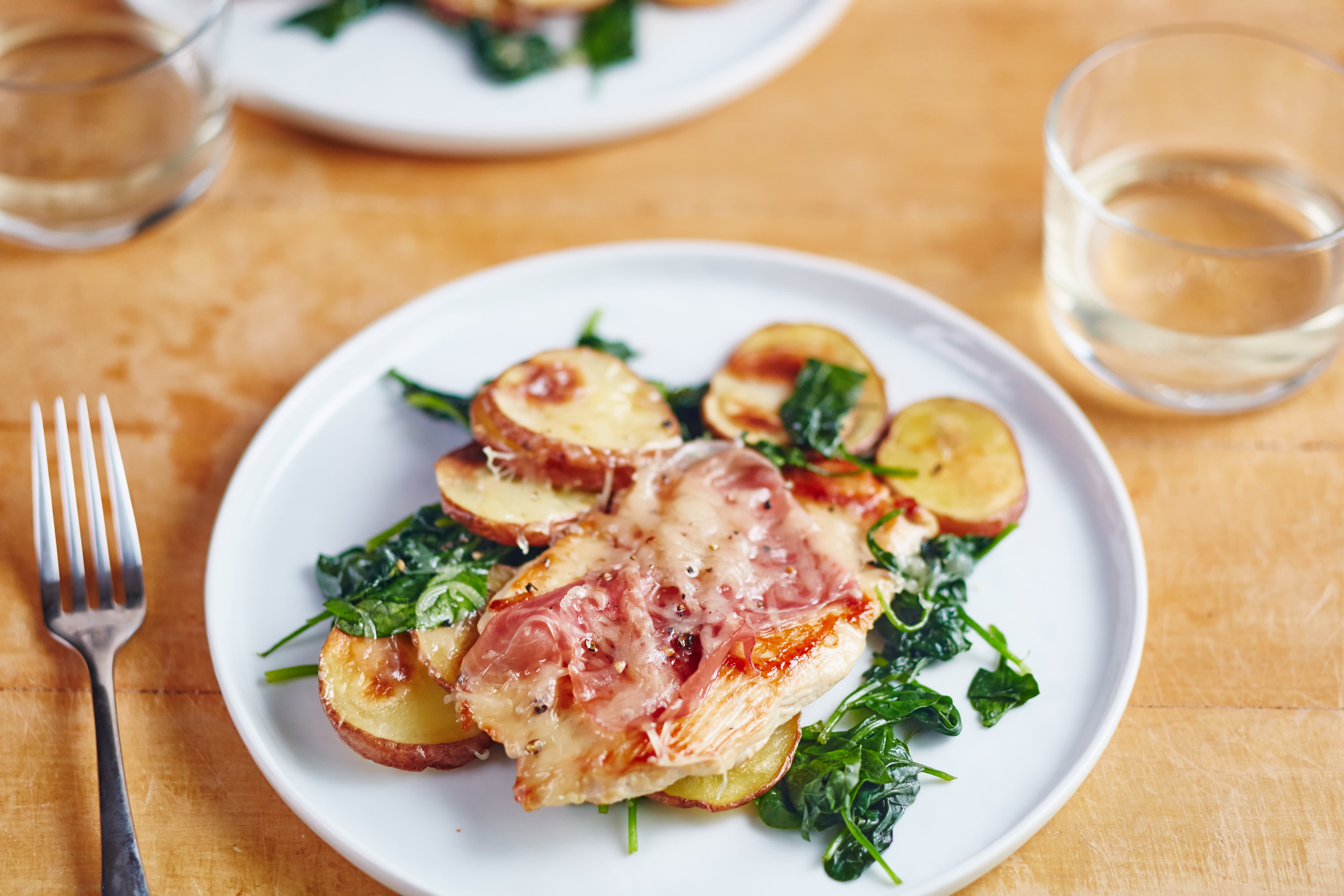 Chicken Saltimbocca with Spinach and Potatoes | Kitchn