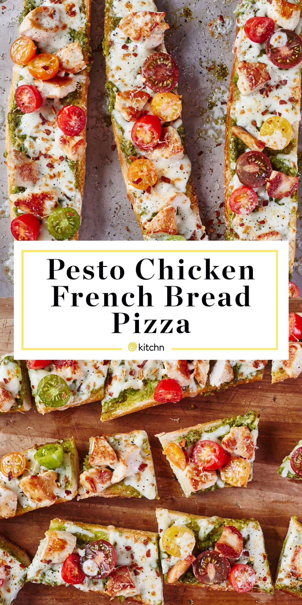 Recipe French Bread Pesto Chicken Pizza Kitchn