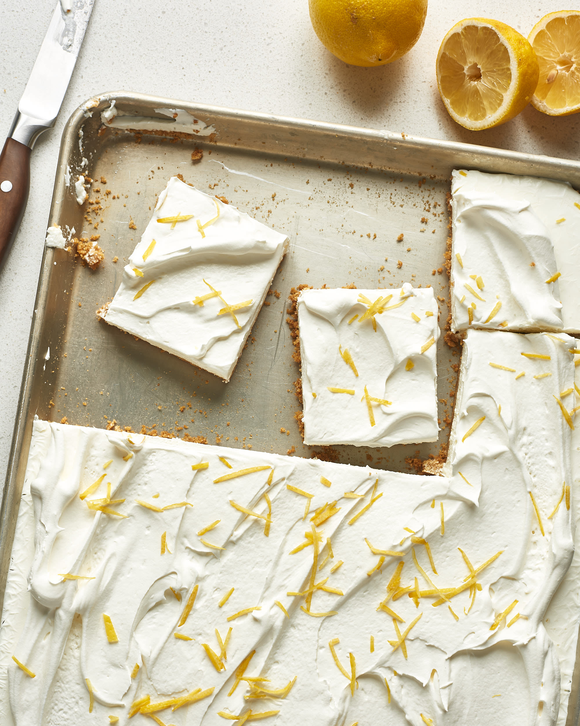 NoBake Sheet Pan Lemon Yogurt Tart Kitchn