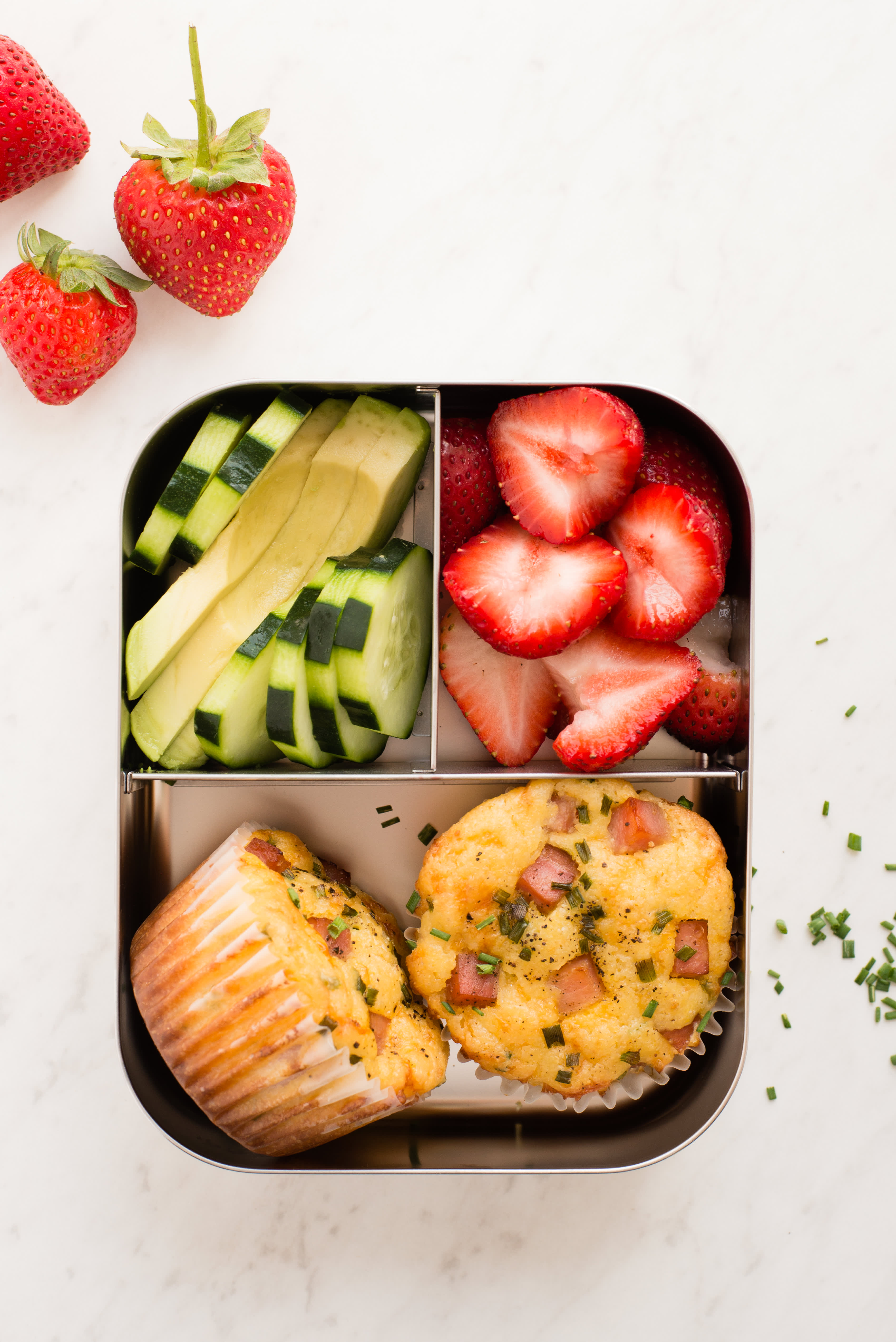 Recipe Ham and Cheddar Lunch Box Muffins Kitchn