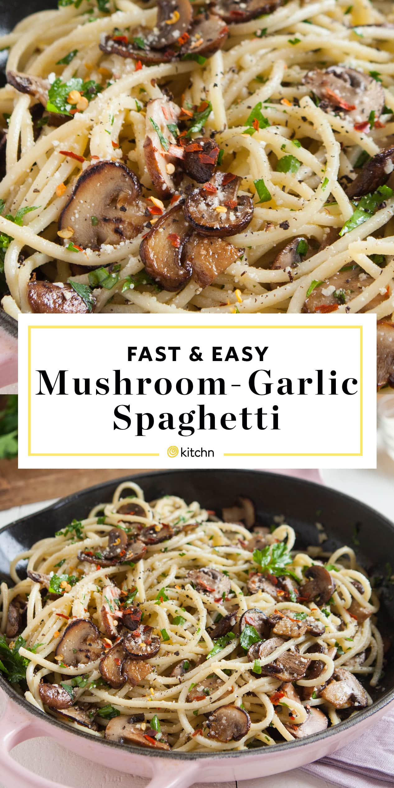 Recipe Mushroom and Garlic Spaghetti Dinner Kitchn