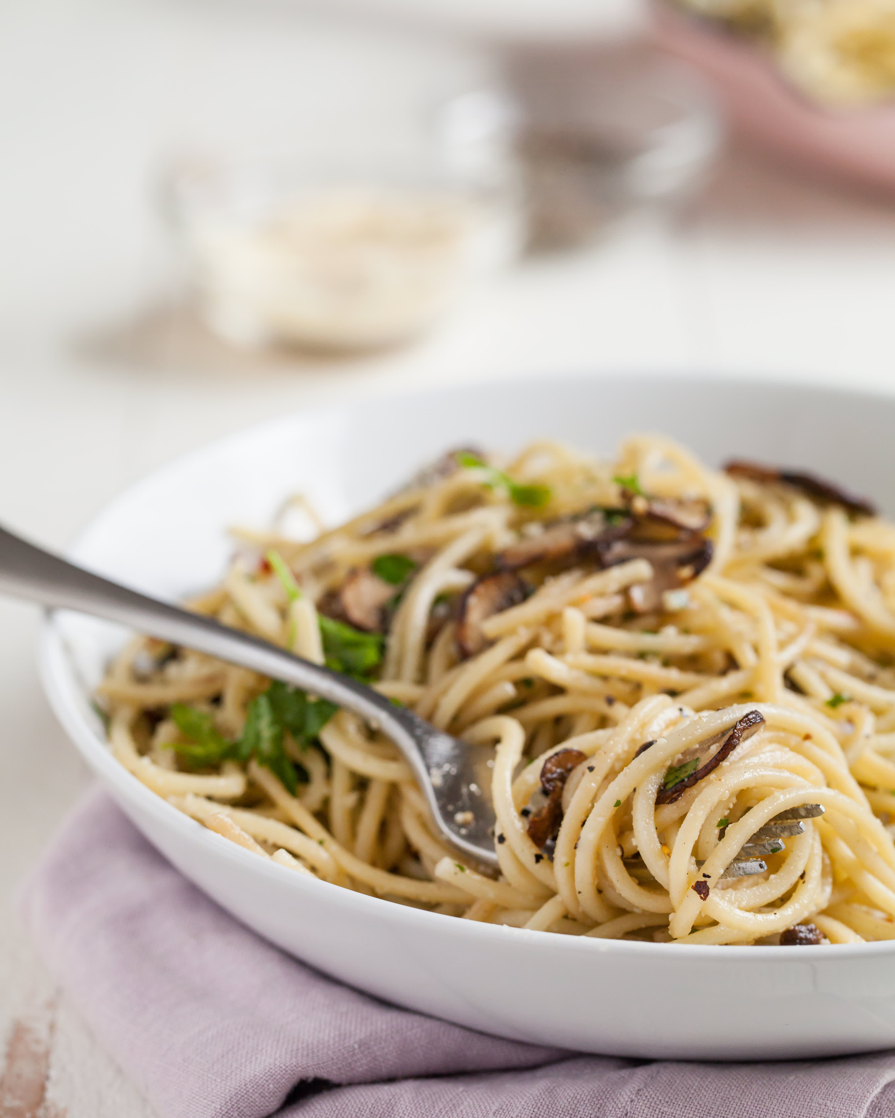 Recipe Mushroom and Garlic Spaghetti Dinner Kitchn
