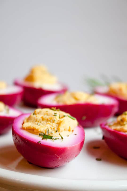 Recipe BeetPickled Deviled Eggs Kitchn