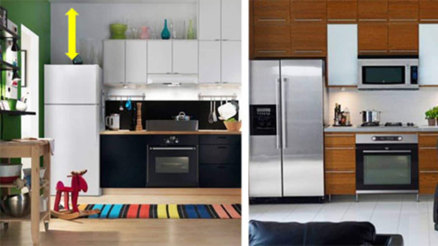 Storage Options Over The Fridge Cabinets Vs A Taller