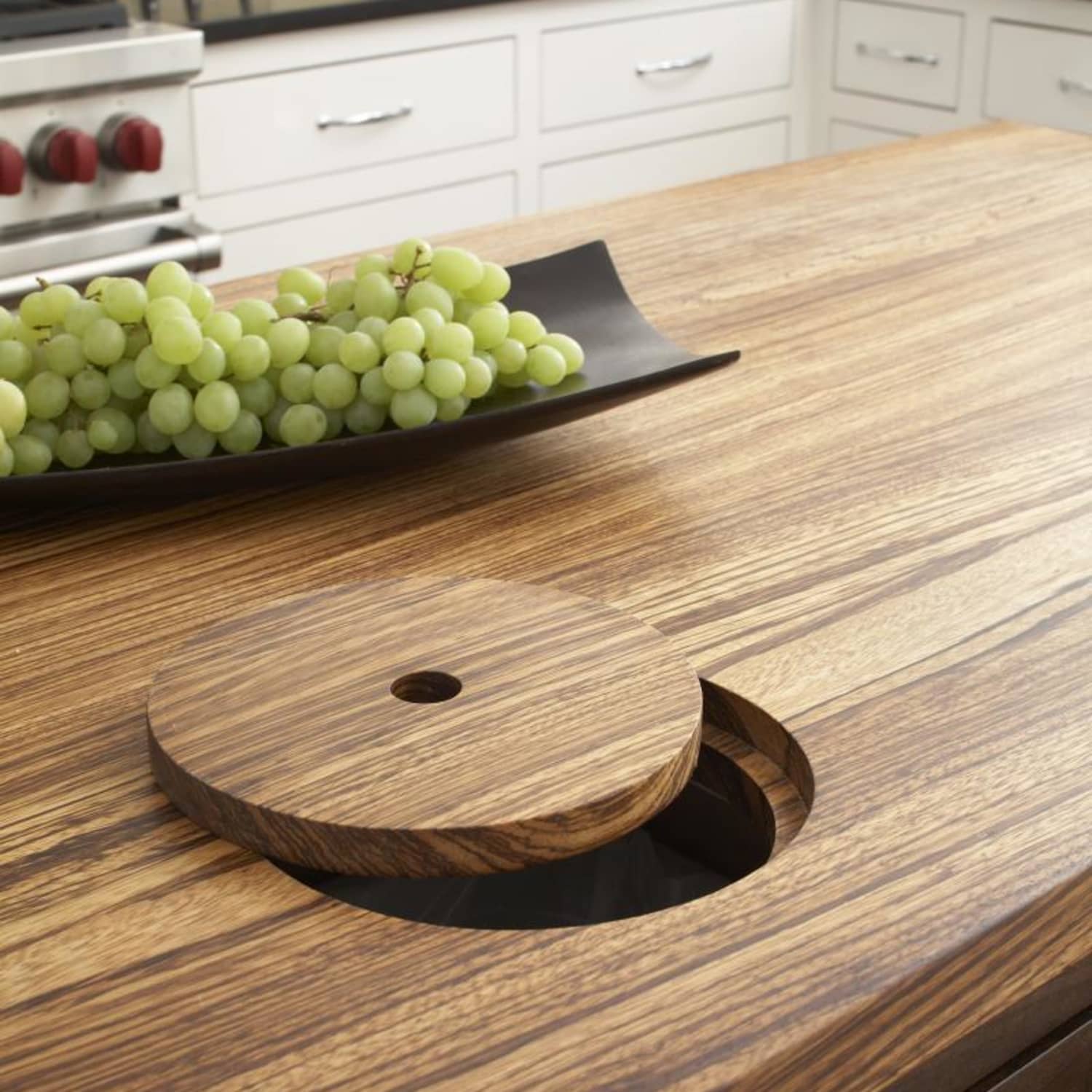 Look Trash Chutes In The Countertop Kitchn