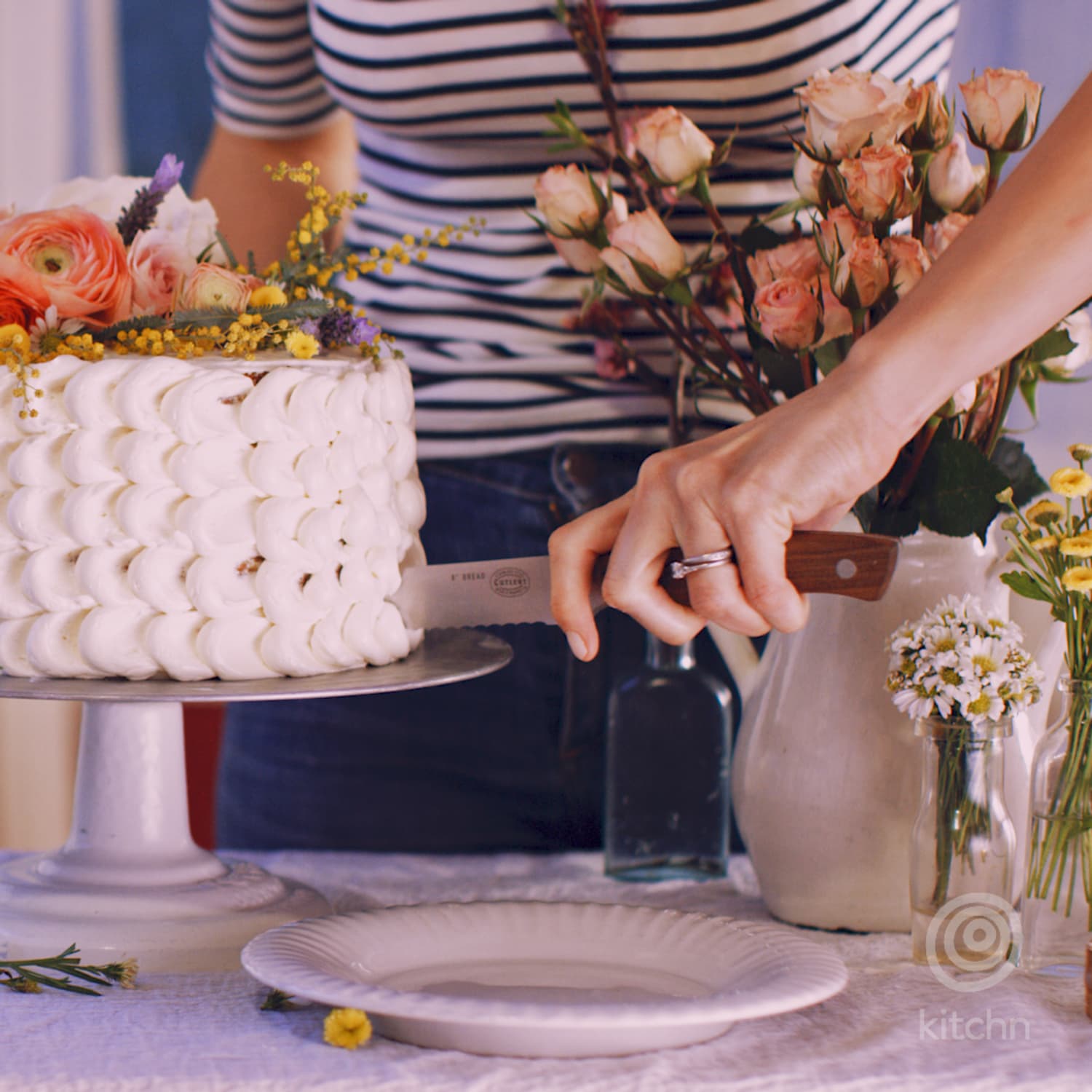 Recipe Four Layer Carrot Cake With Scalloped Cream Cheese